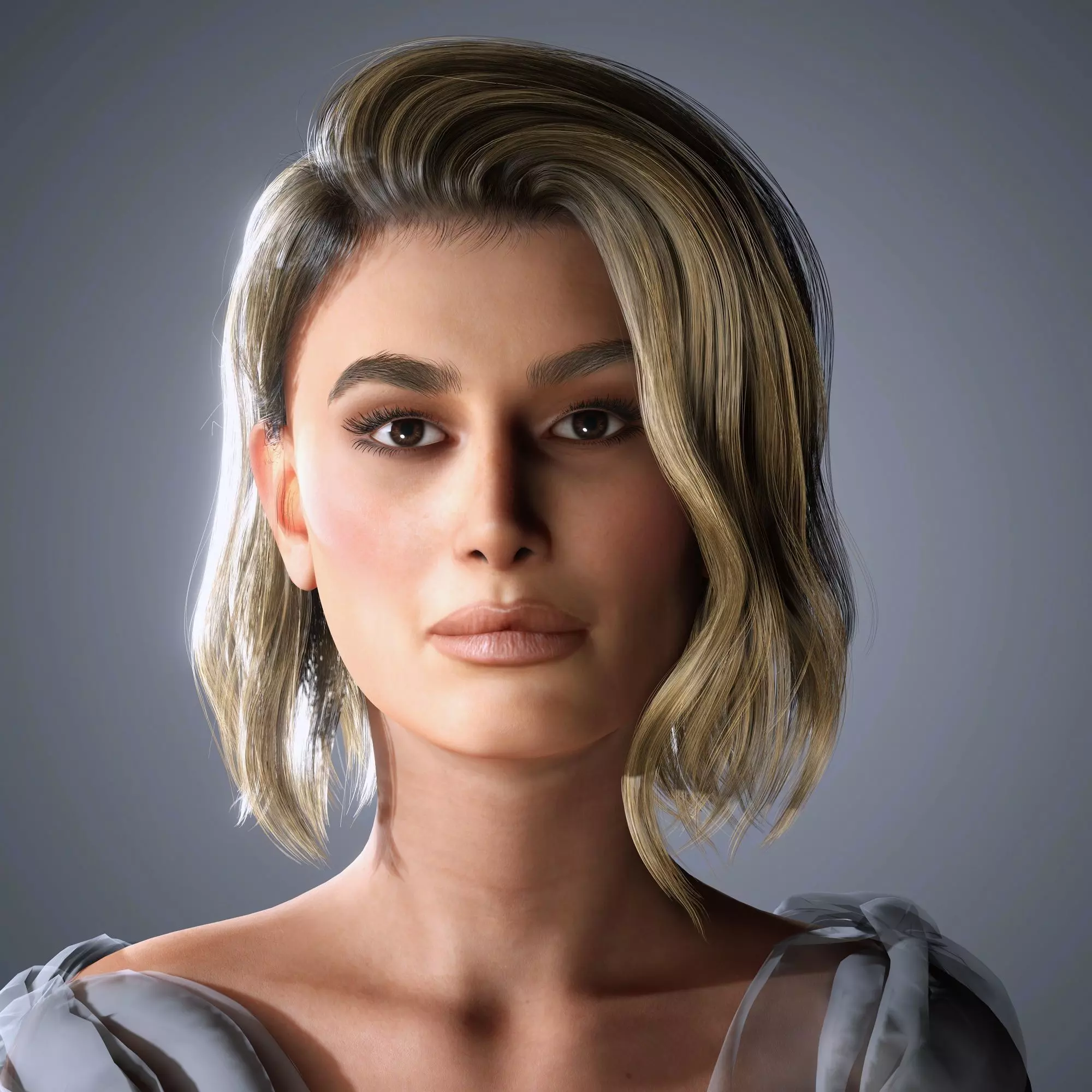 Hailey Bieber Character 3D Model Low-poly 3D model_0