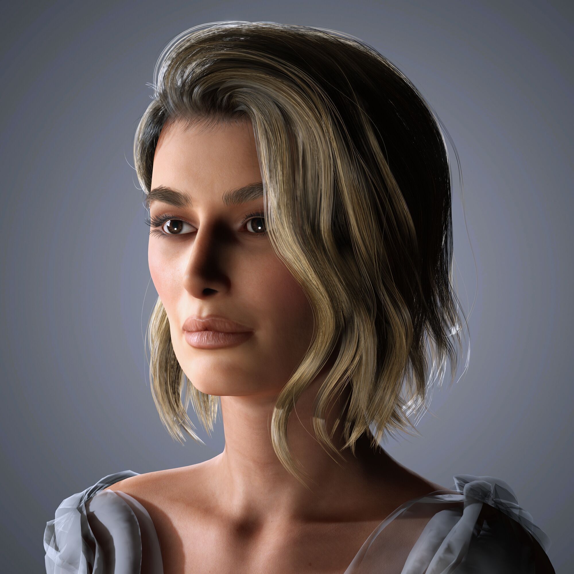 Hailey Bieber Character 3D Model Low-poly 3D model_1