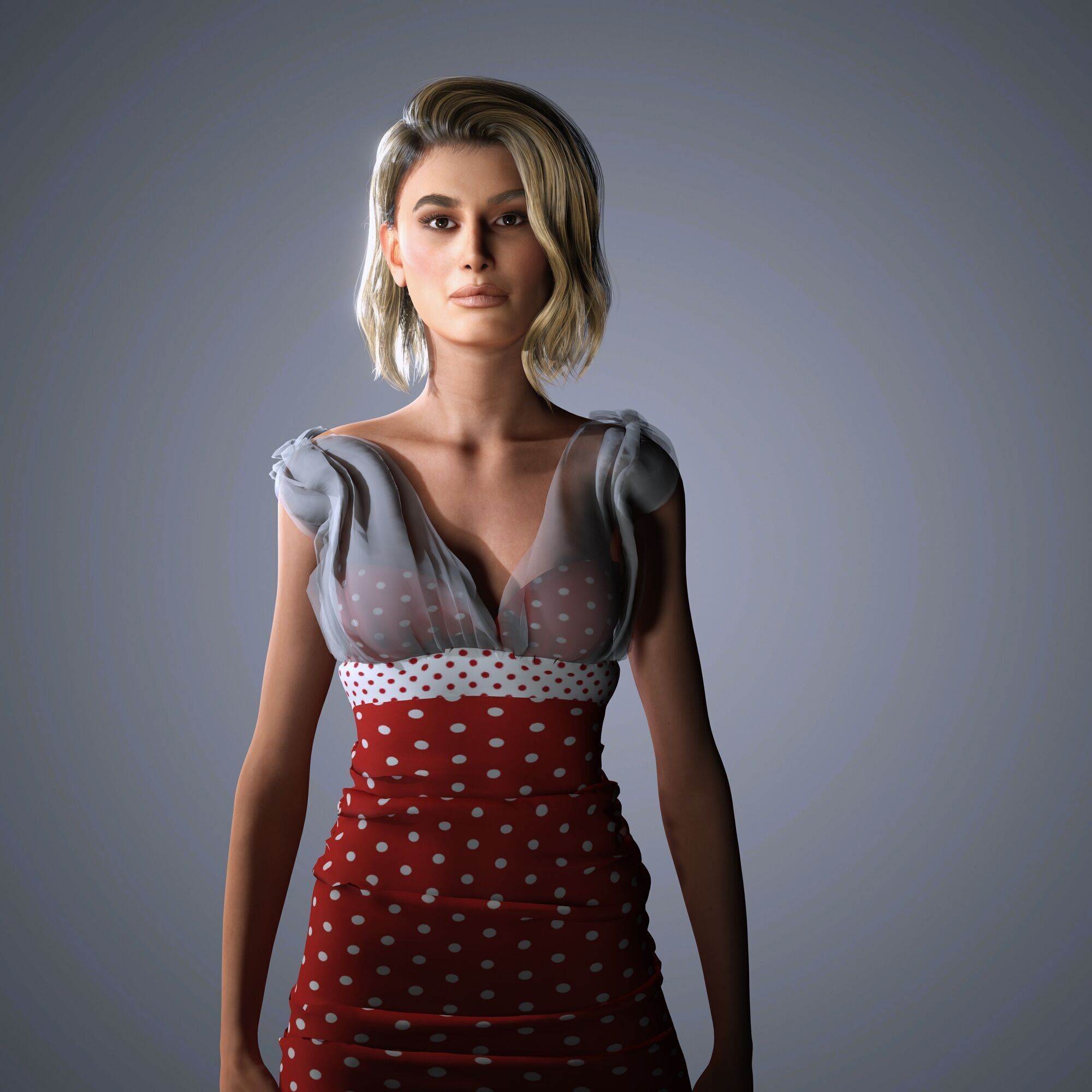 Hailey Bieber Character 3D Model Low-poly 3D model_8
