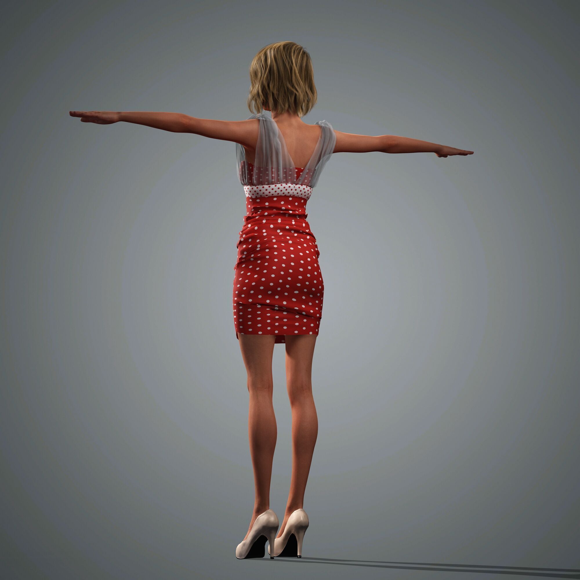 Hailey Bieber Character 3D Model Low-poly 3D model_15