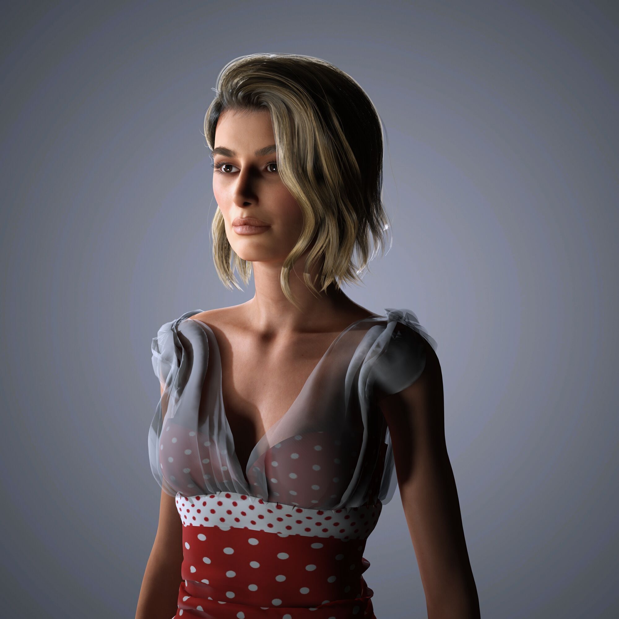 Hailey Bieber Character 3D Model Low-poly 3D model_7