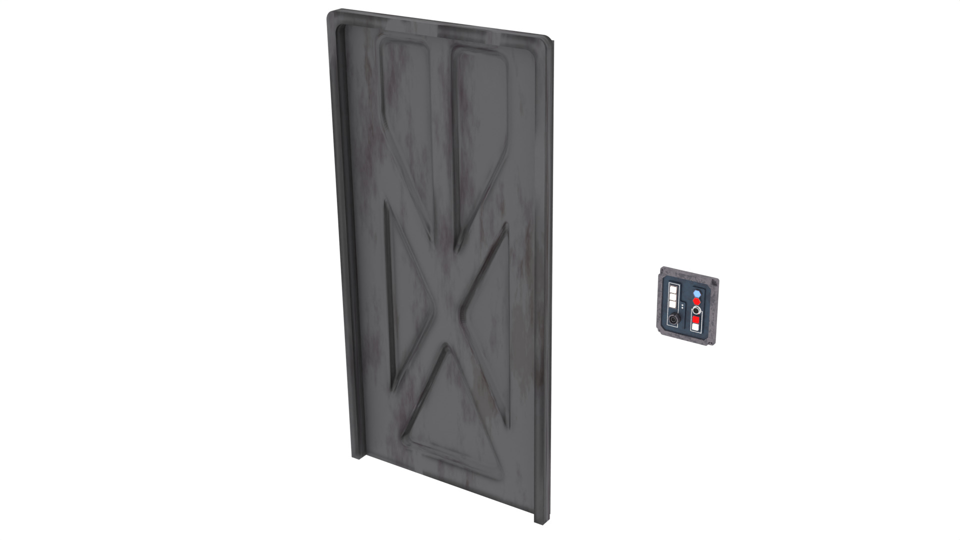 Black Spire Outpost Door 1 1-6 scale Hottoys  Free 3D print model_3