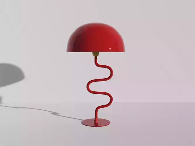Curved contemporary table lamp
