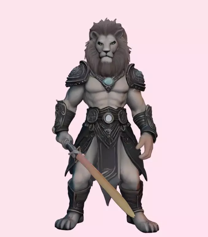Urmah Lion Warrior 3D print model
