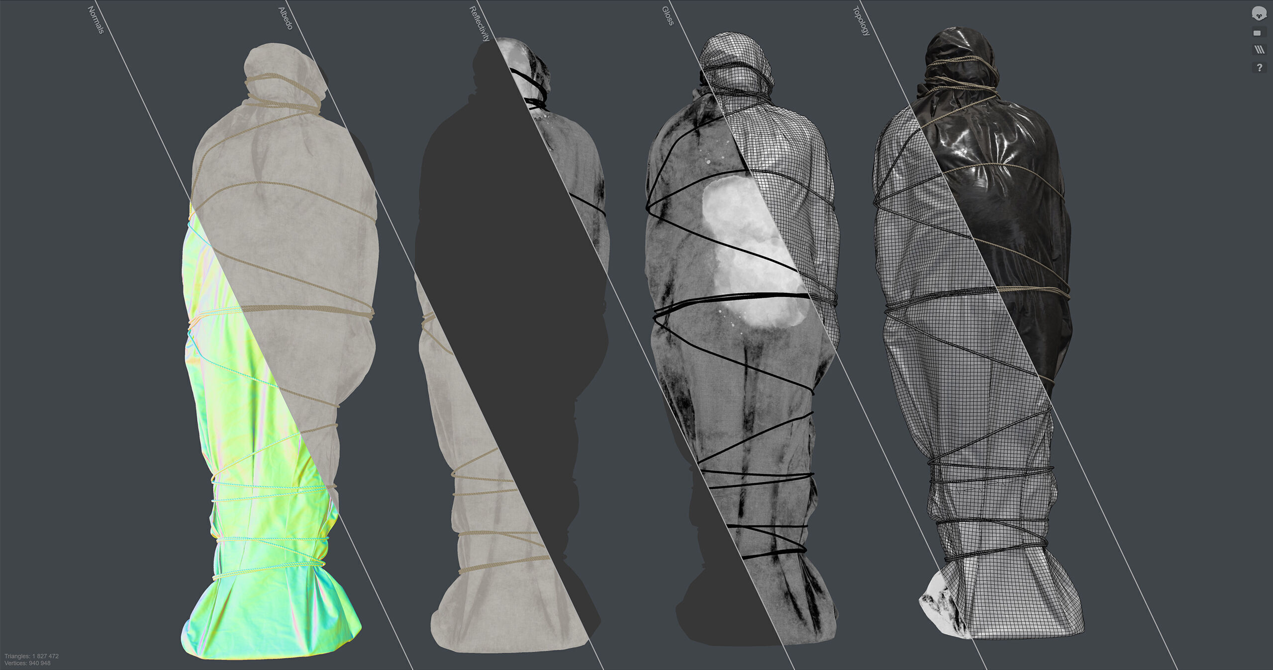 Covered Corpse 09 Low-Poly Low-poly 3D model_18