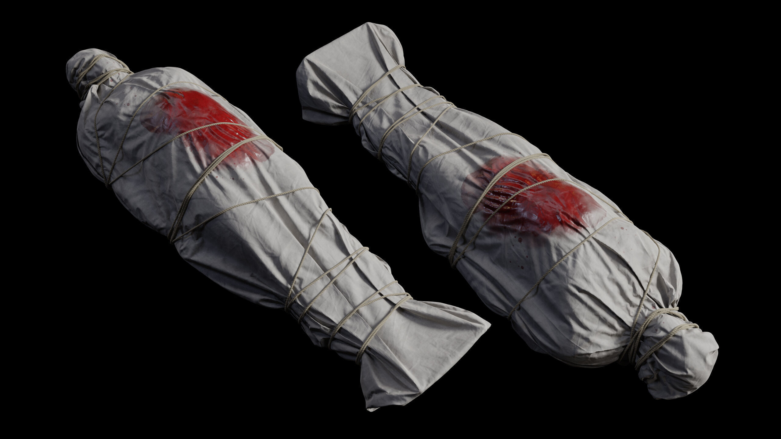 Covered Corpse 09 Low-Poly Low-poly 3D model_11