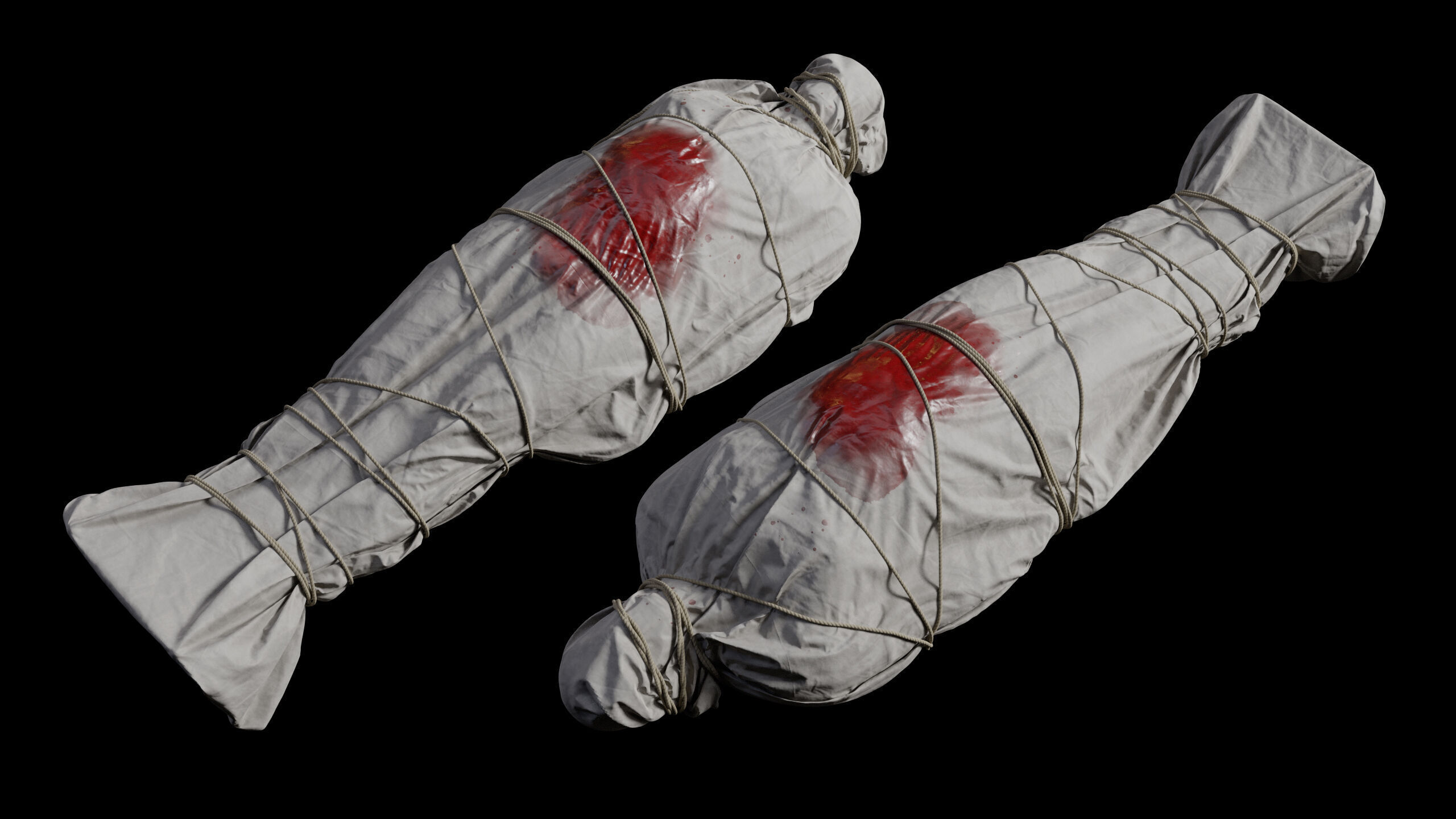 Covered Corpse 09 Low-Poly Low-poly 3D model_10