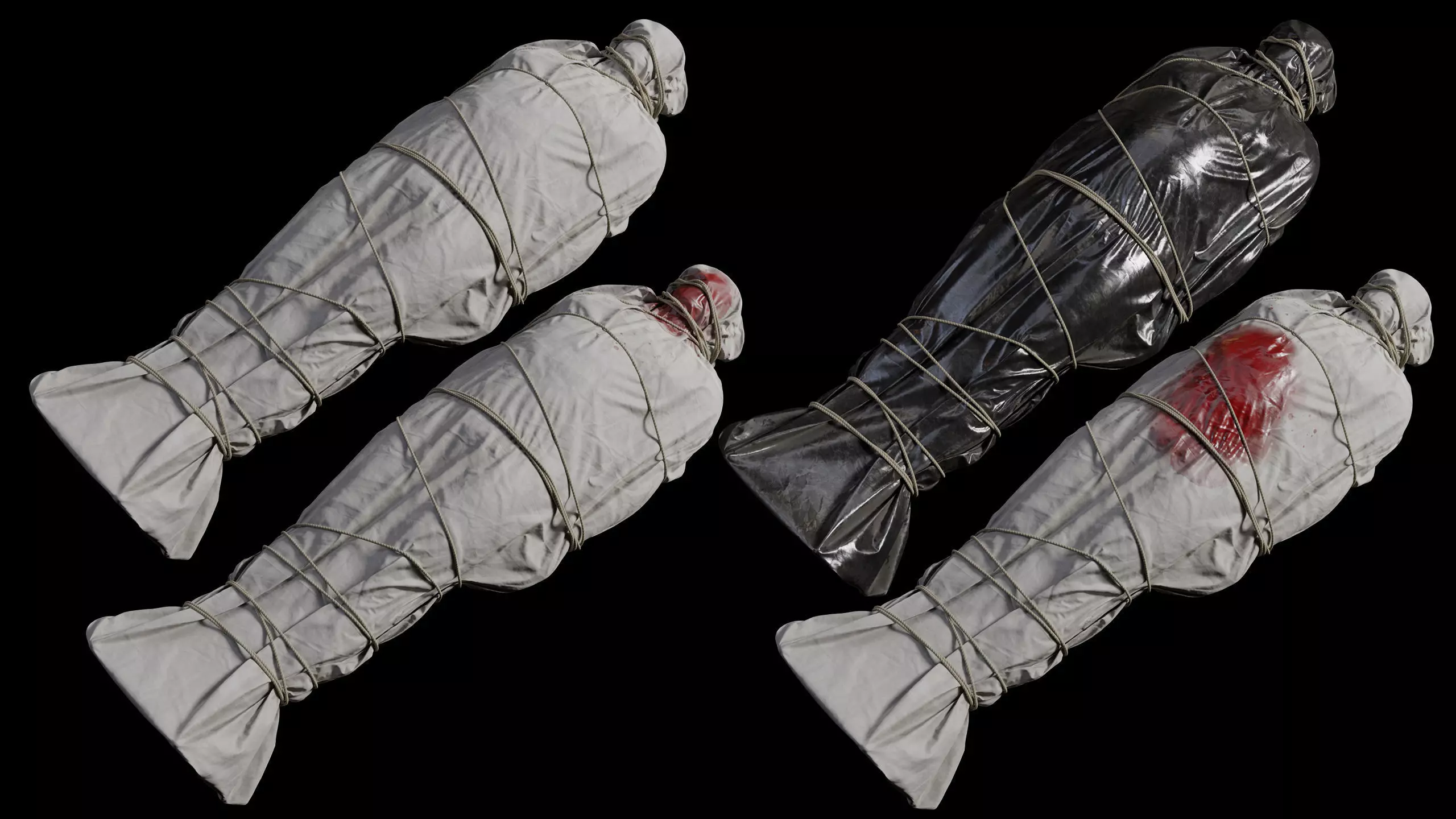 Covered Corpse 09 Low-Poly Low-poly 3D model_0