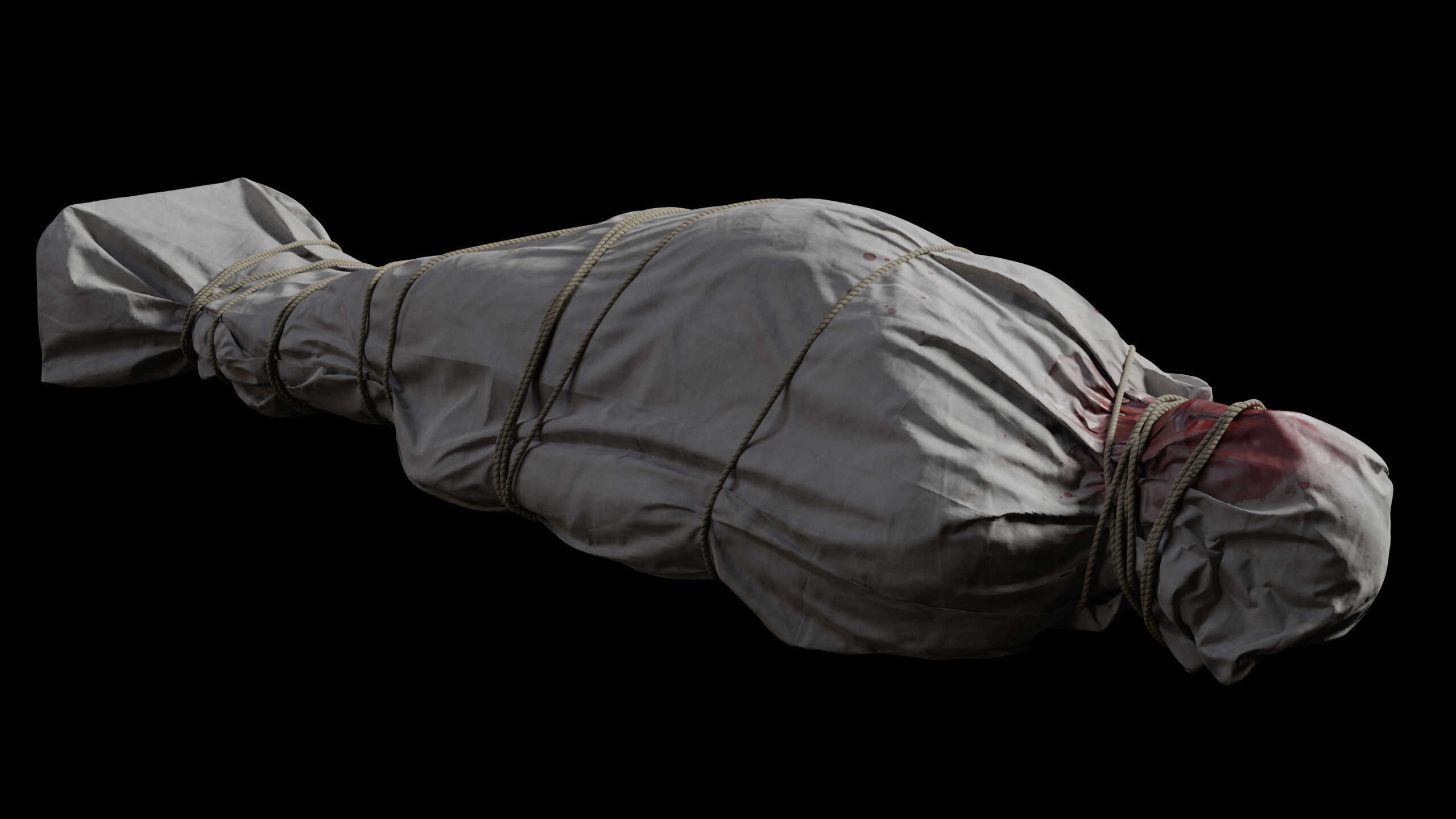 Covered Corpse 09 Low-Poly Low-poly 3D model_9