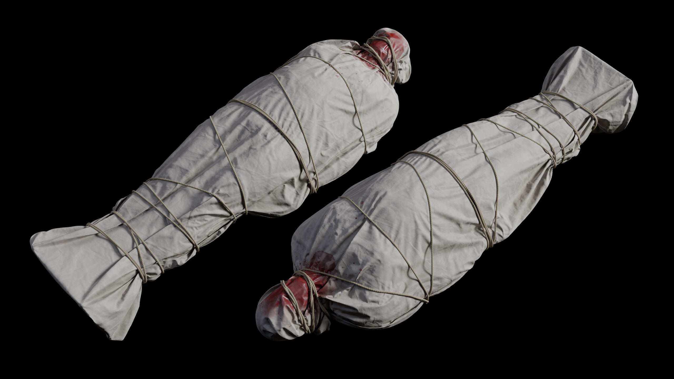 Covered Corpse 09 Low-Poly Low-poly 3D model_6
