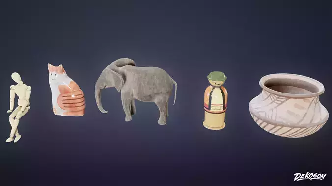 SUBURBS - Knick Knacks 02 - LOW POLY AND NANITE