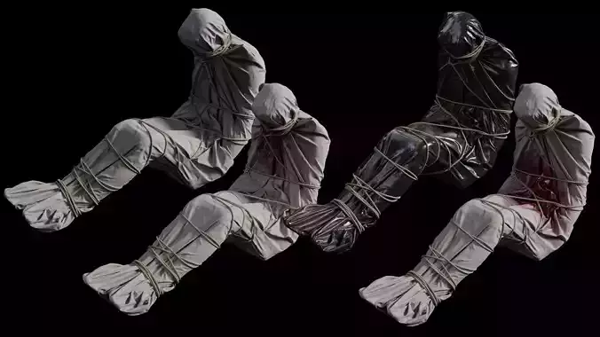 Covered Corpse 10 Low-Poly Low-poly 3D model