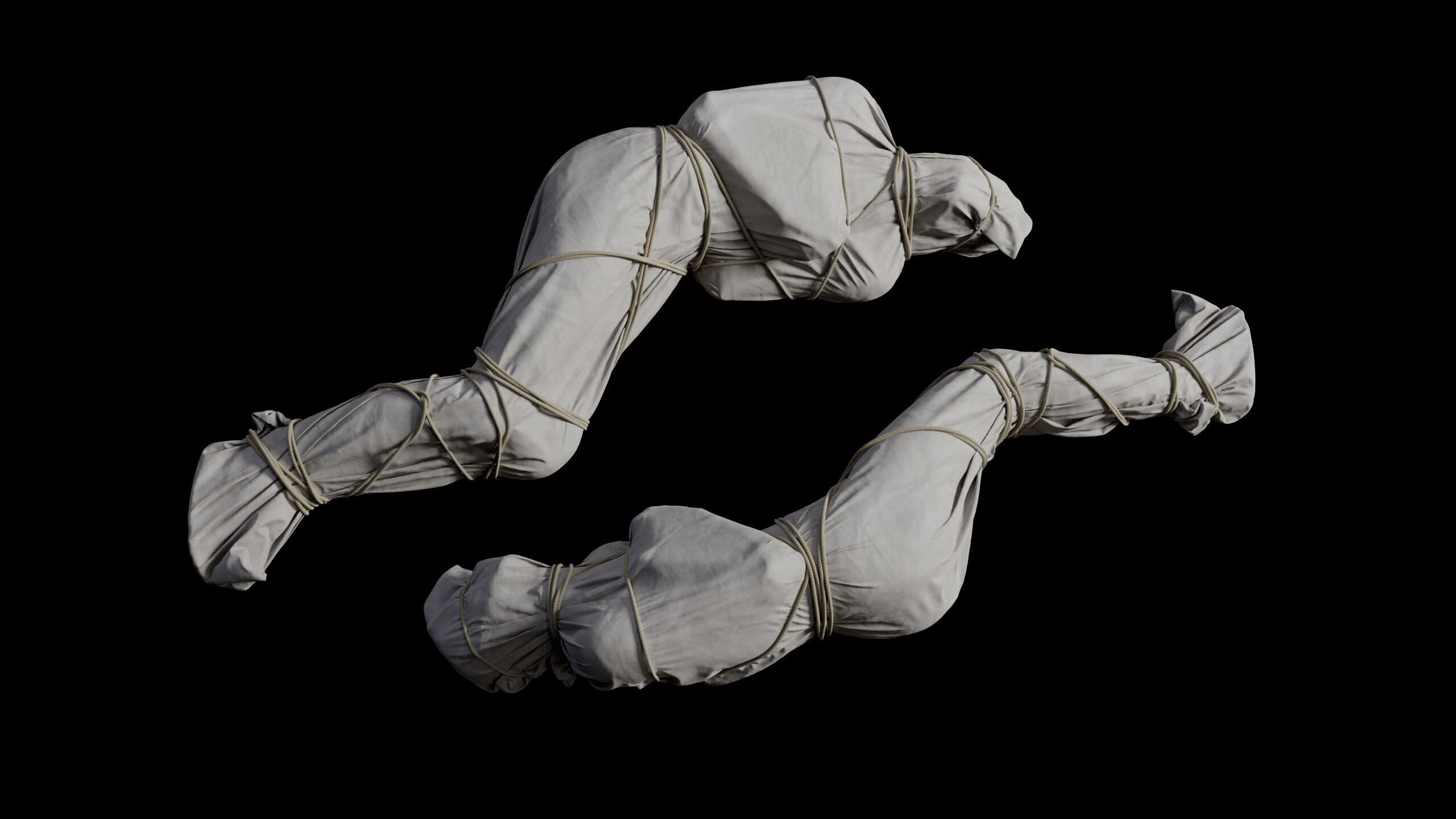 Covered Corpse 11 Low-Poly Low-poly 3D model_2