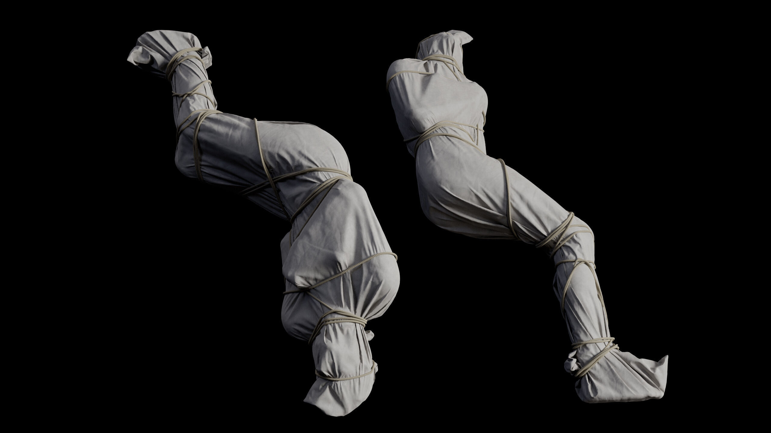 Covered Corpse 11 Low-Poly Low-poly 3D model_3