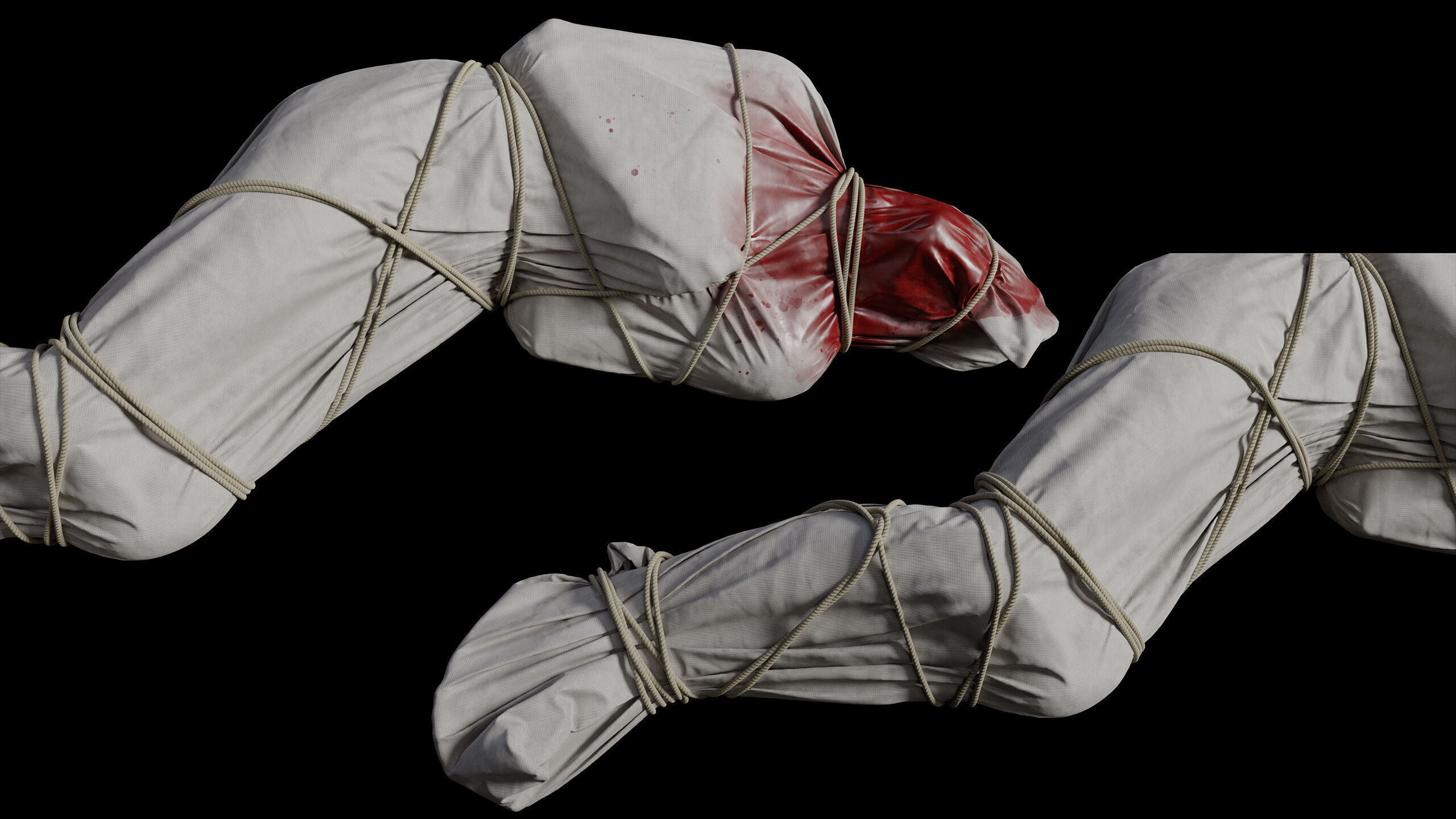 Covered Corpse 11 Low-Poly Low-poly 3D model_7