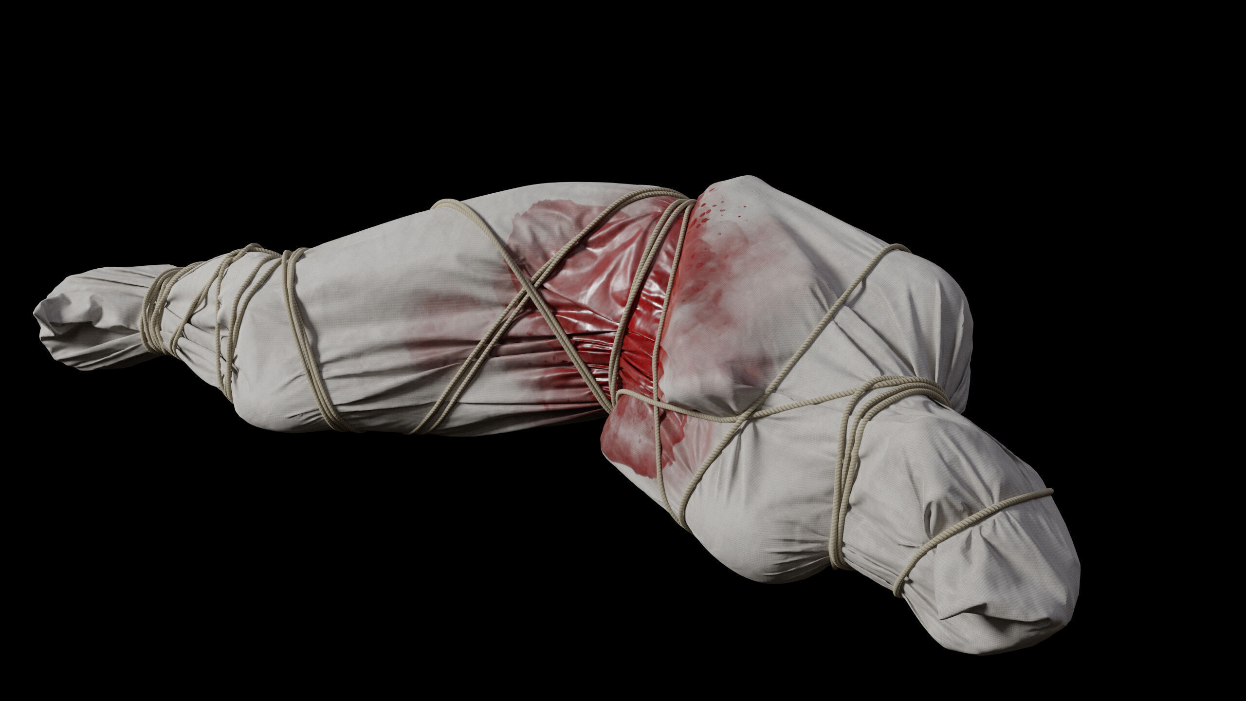 Covered Corpse 11 Low-Poly Low-poly 3D model_12