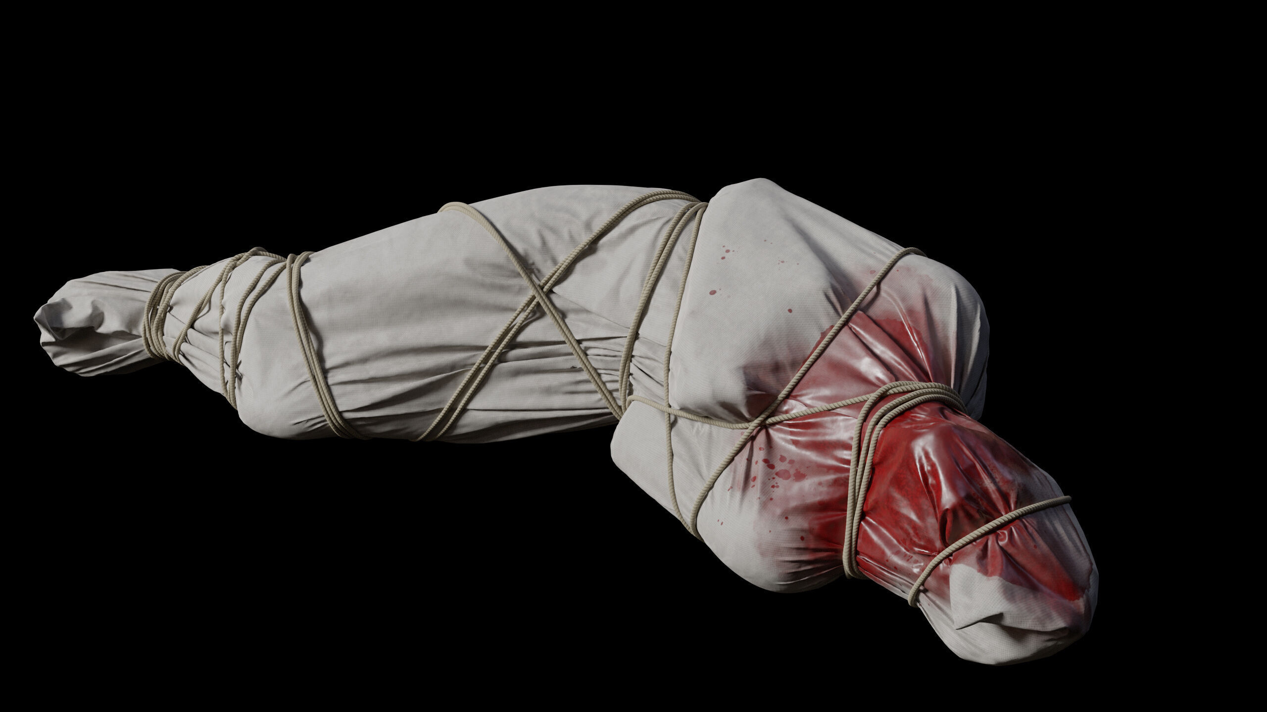 Covered Corpse 11 Low-Poly Low-poly 3D model_8