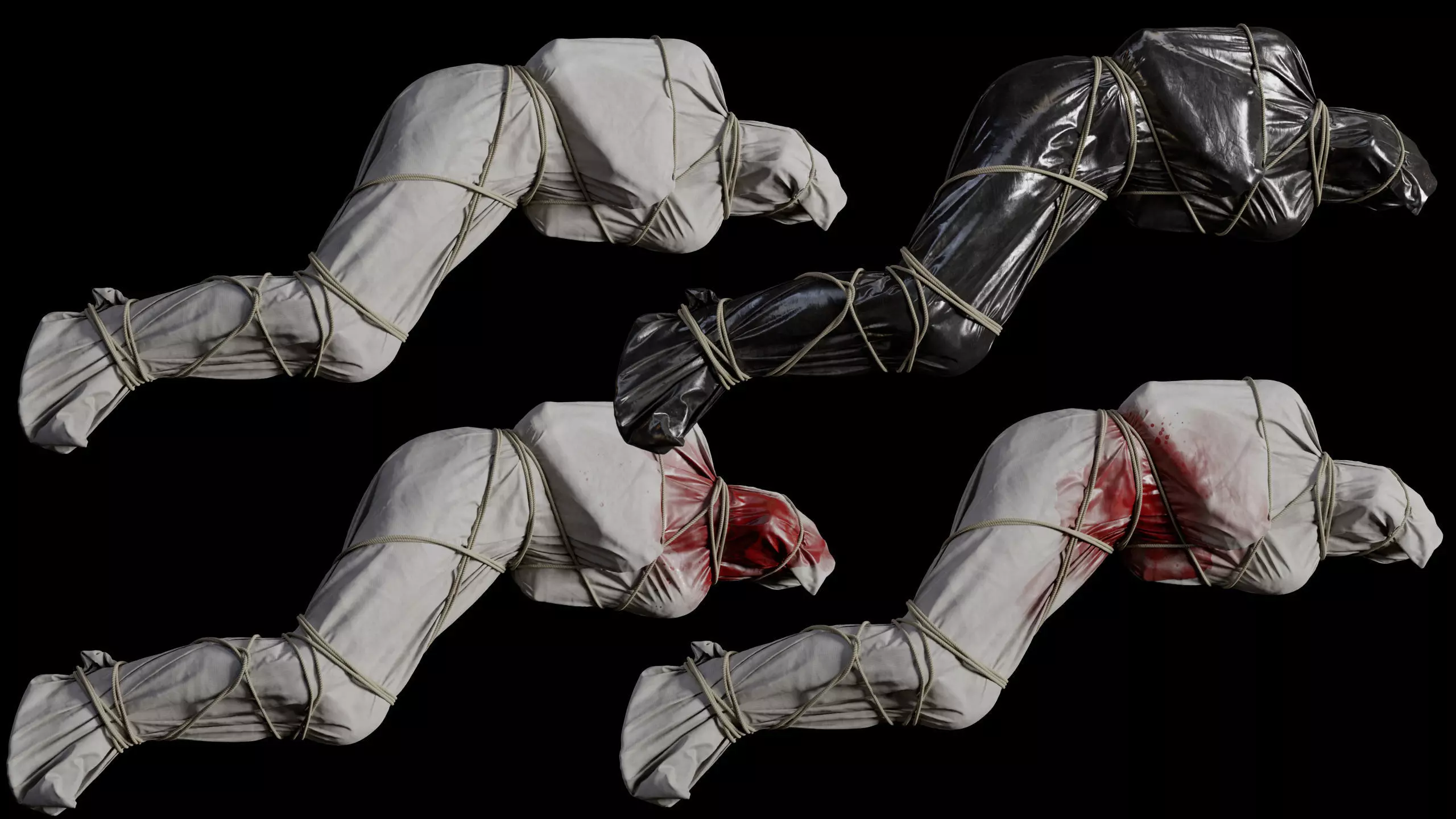 Covered Corpse 11 Low-Poly Low-poly 3D model_0