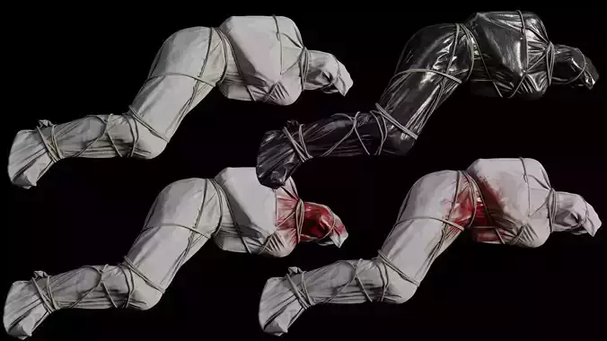 Covered Corpse 11 Low-Poly Low-poly 3D model