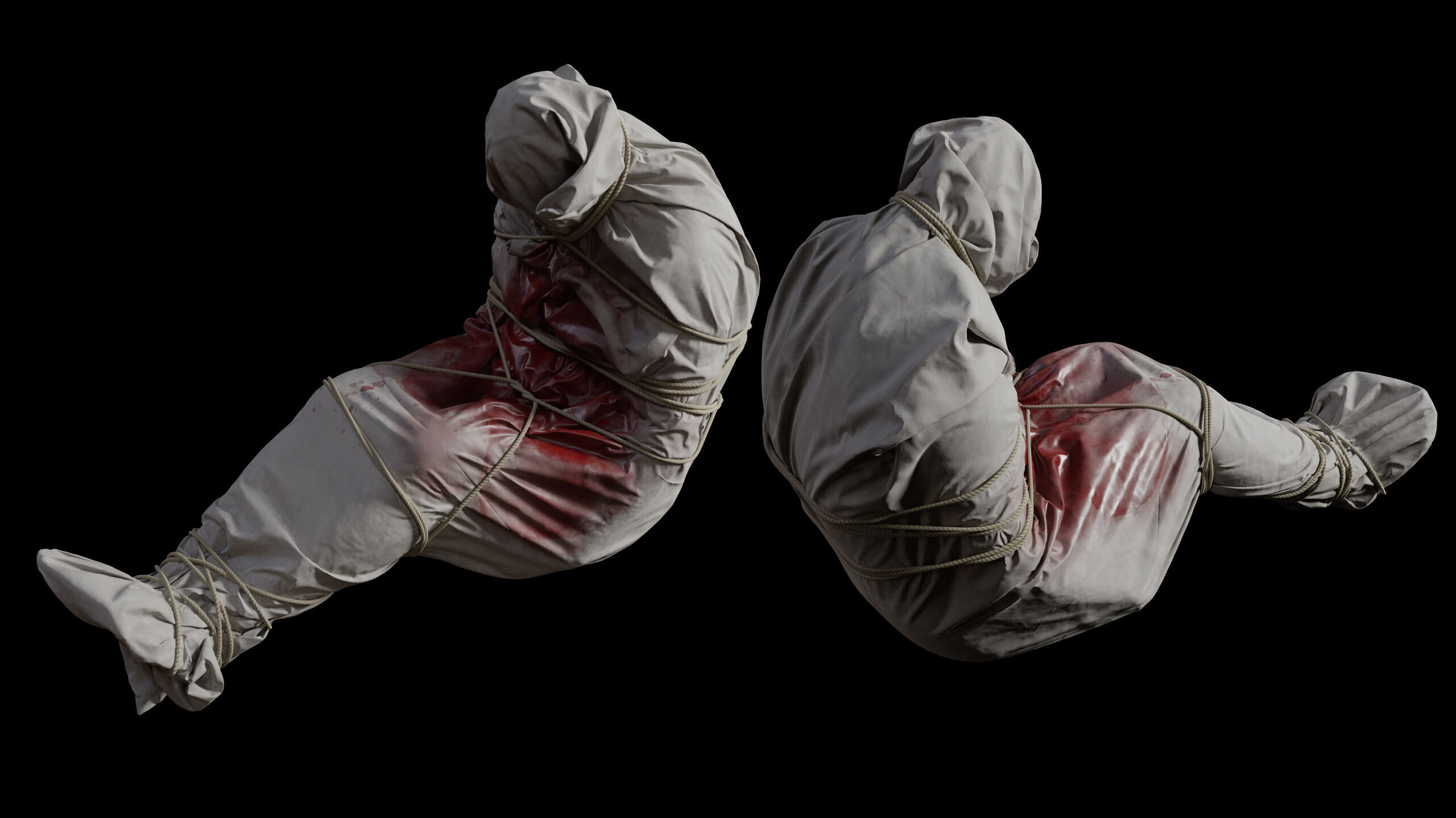 Covered Corpse 12 Low-Poly Low-poly 3D model_10