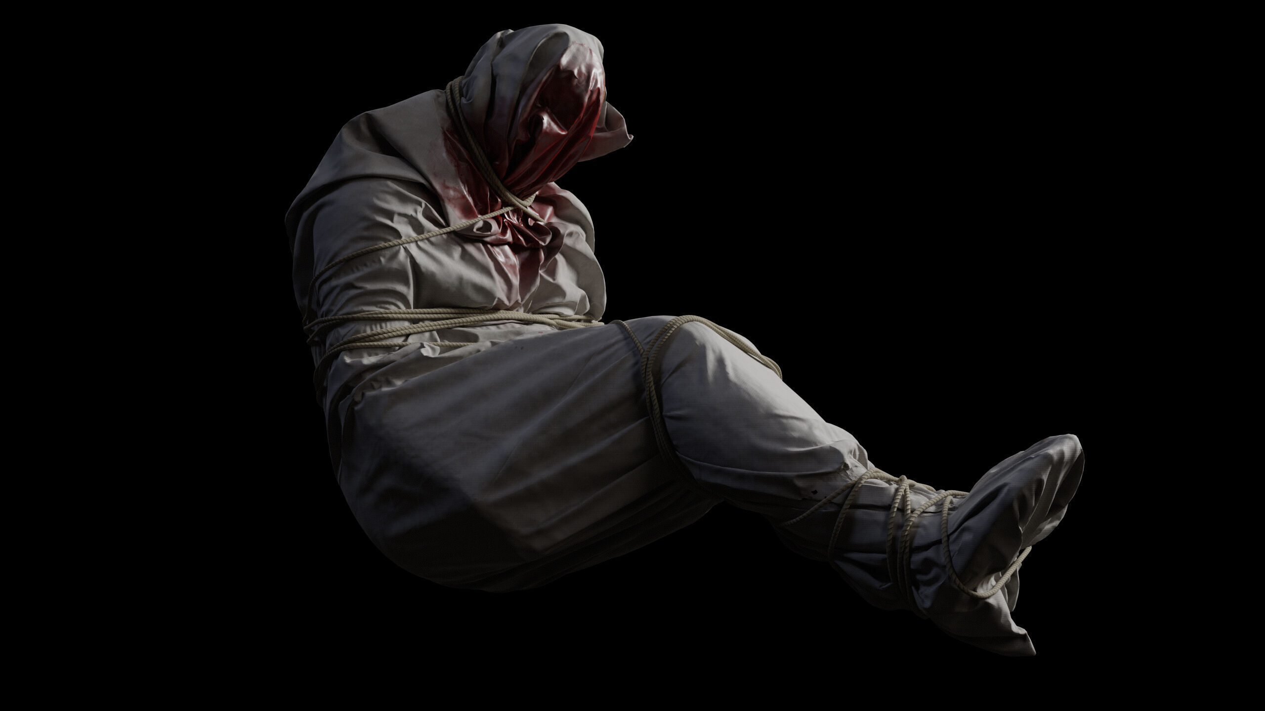Covered Corpse 12 Low-Poly Low-poly 3D model_9