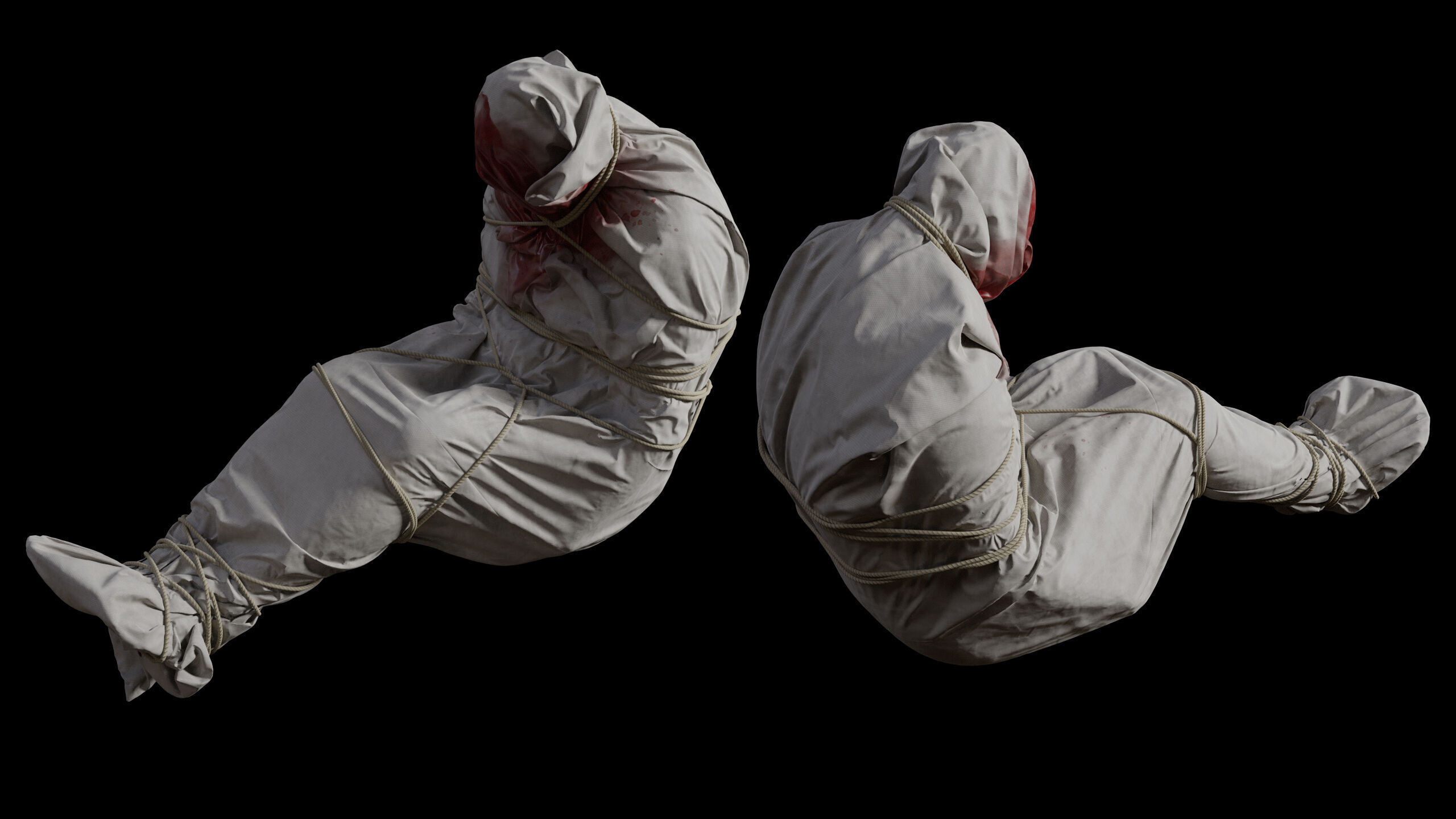 Covered Corpse 12 Low-Poly Low-poly 3D model_6