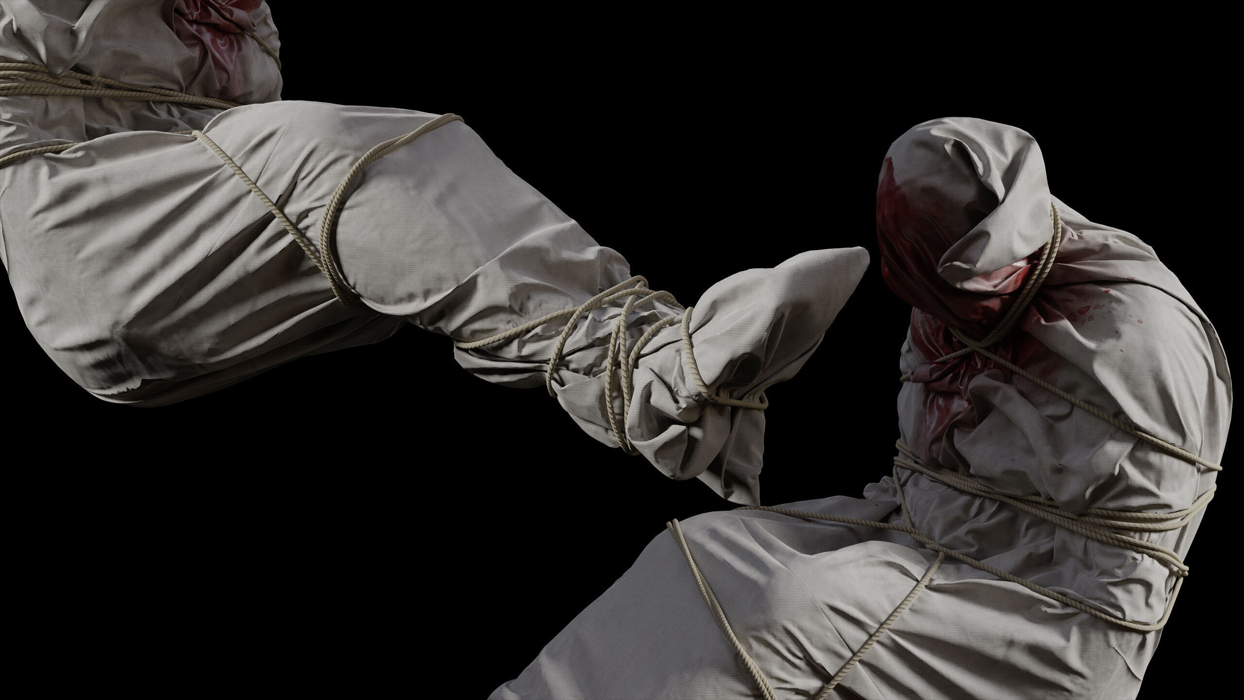 Covered Corpse 12 Low-Poly Low-poly 3D model_8