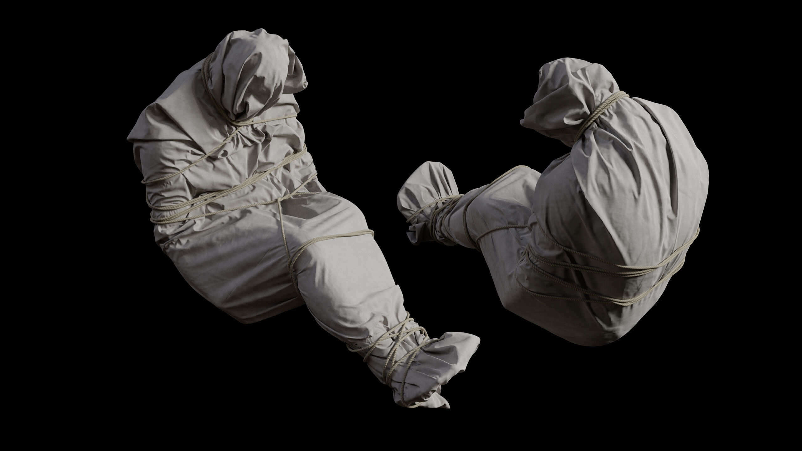 Covered Corpse 12 Low-Poly Low-poly 3D model_3