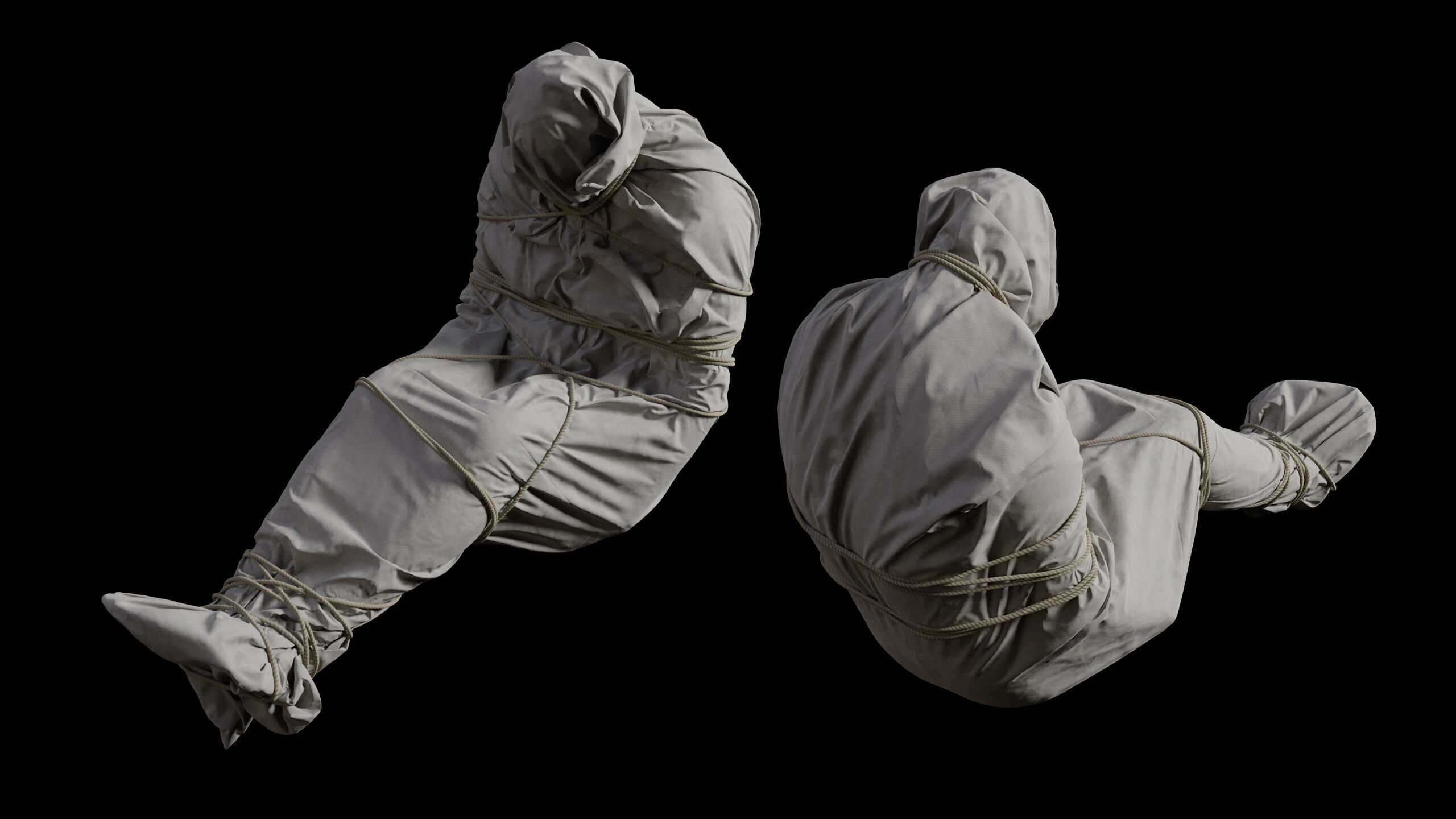 Covered Corpse 12 Low-Poly Low-poly 3D model_2