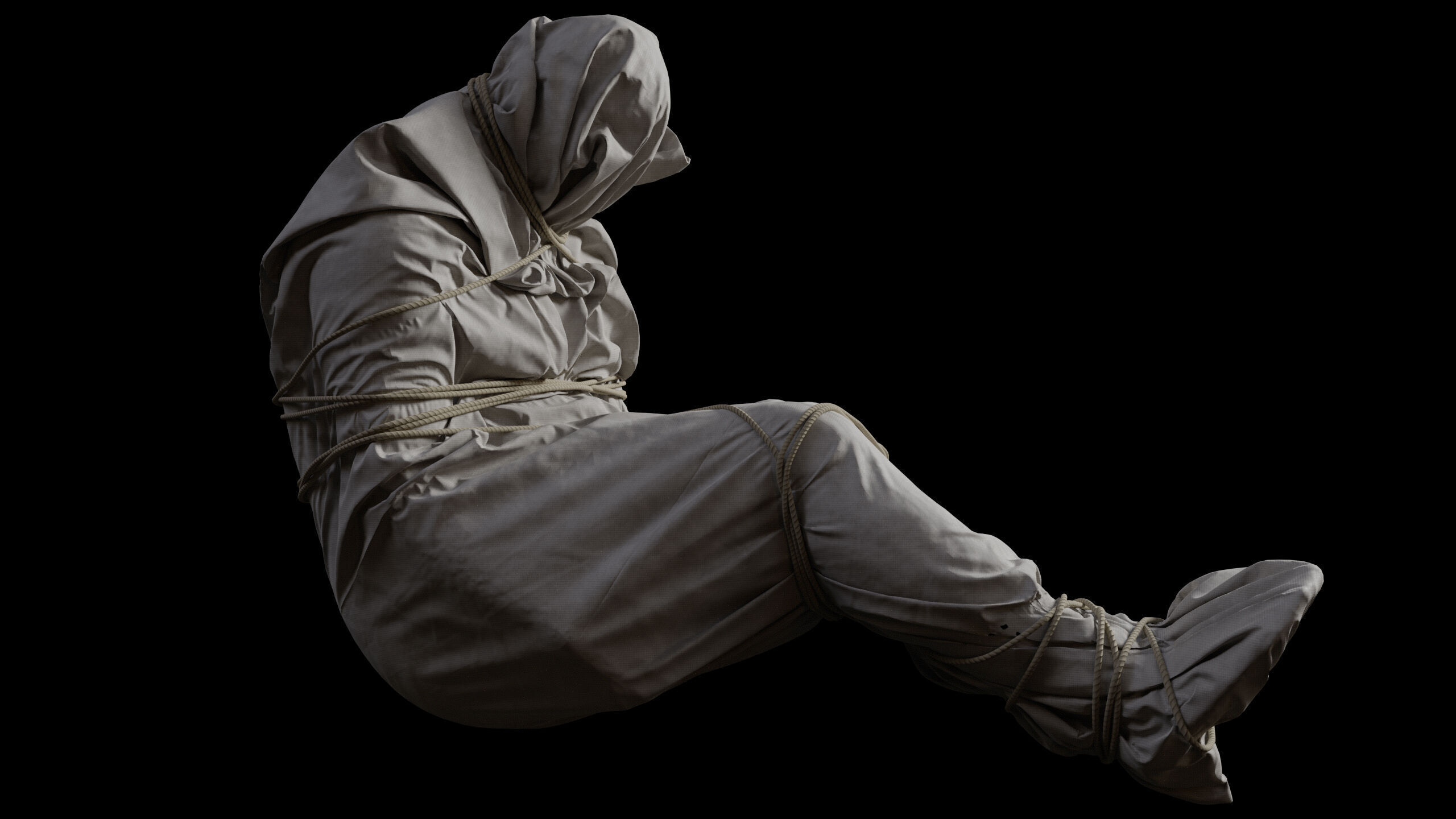 Covered Corpse 12 Low-Poly Low-poly 3D model_5