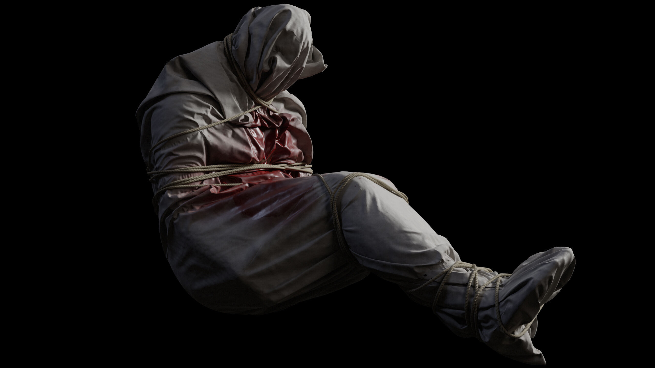 Covered Corpse 12 Low-Poly Low-poly 3D model_13