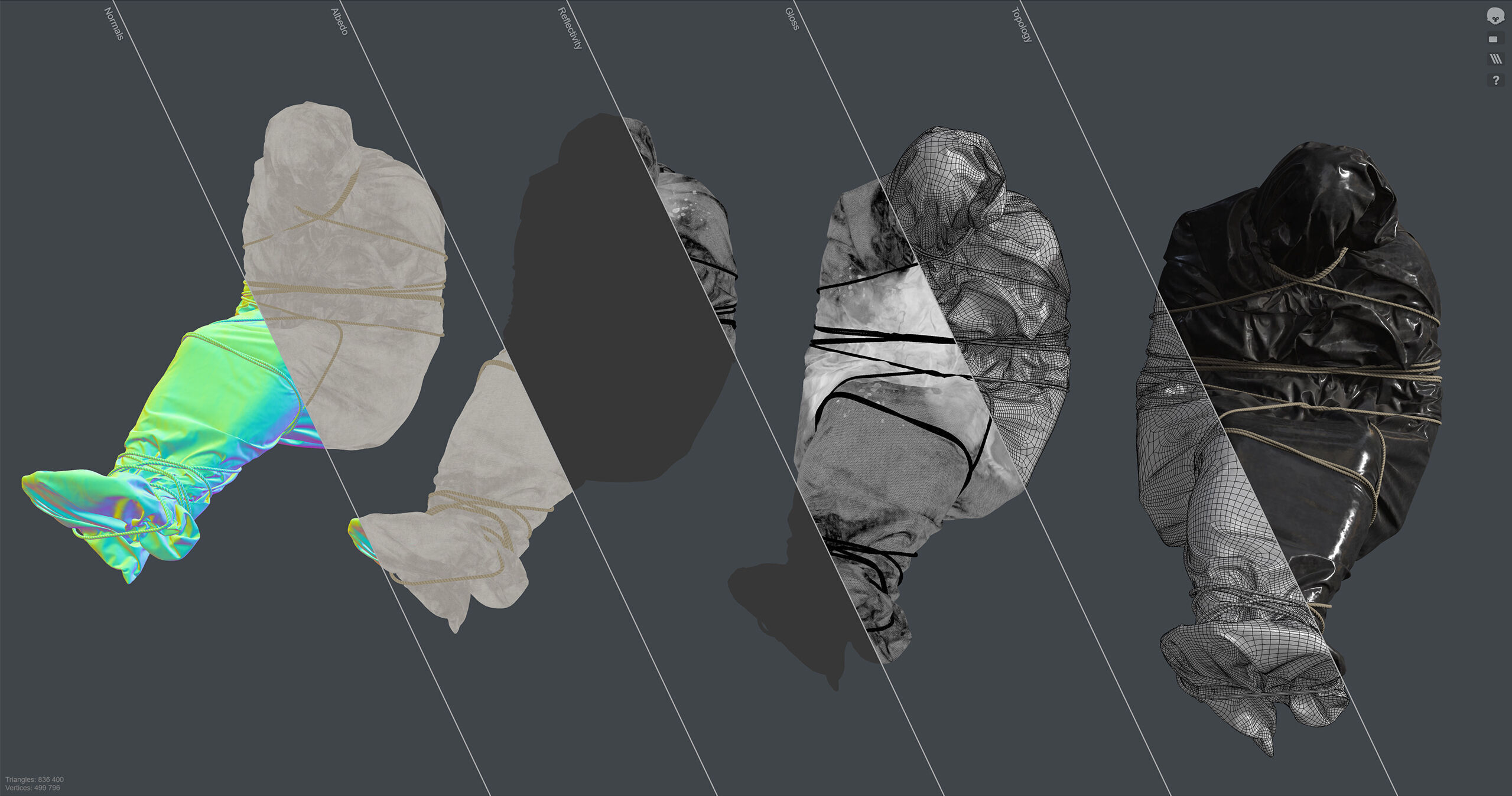 Covered Corpse 12 Low-Poly Low-poly 3D model_18