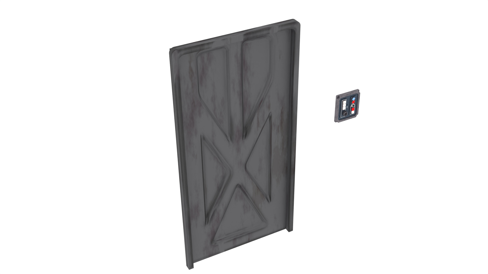 Black Spire Outpost Door 1 1-18 scale Kenner Hasbro Free 3D print model_2