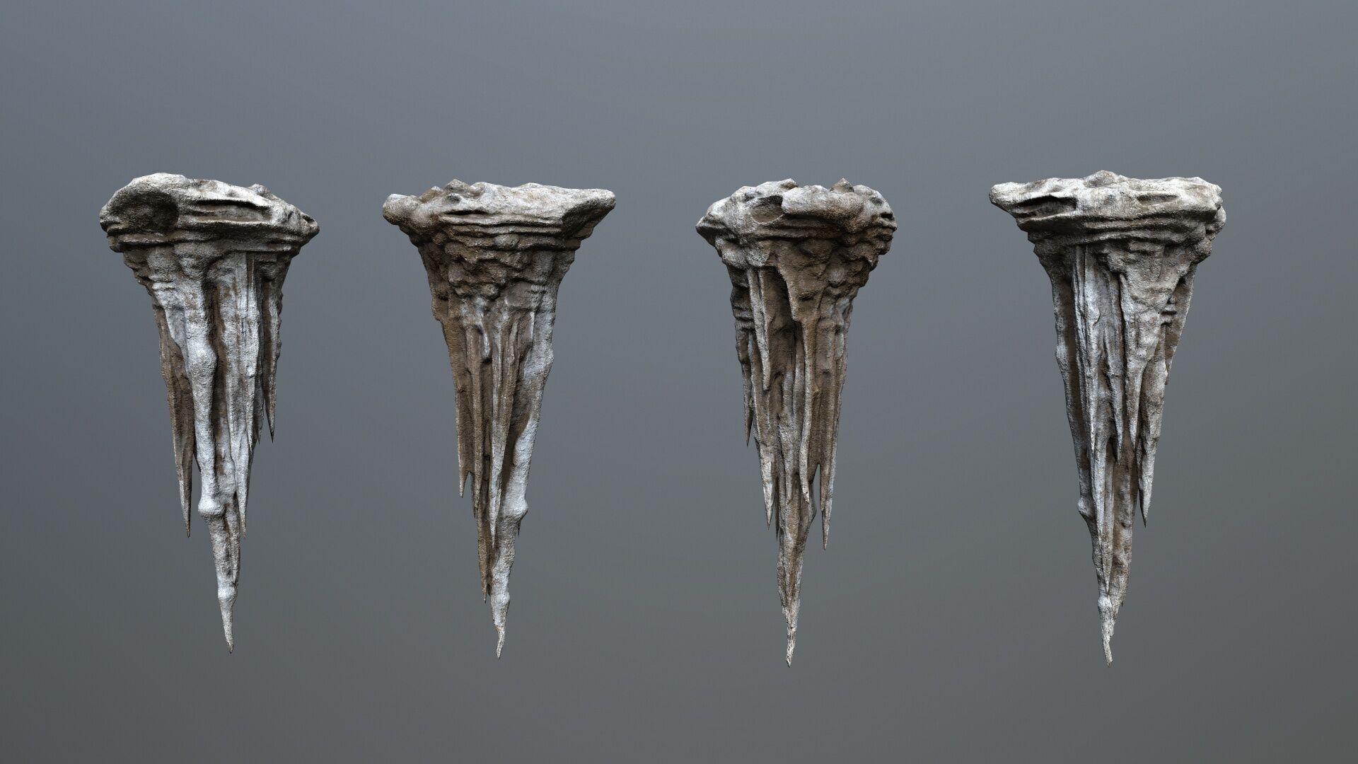 cave rocks Low-poly 3D model_5