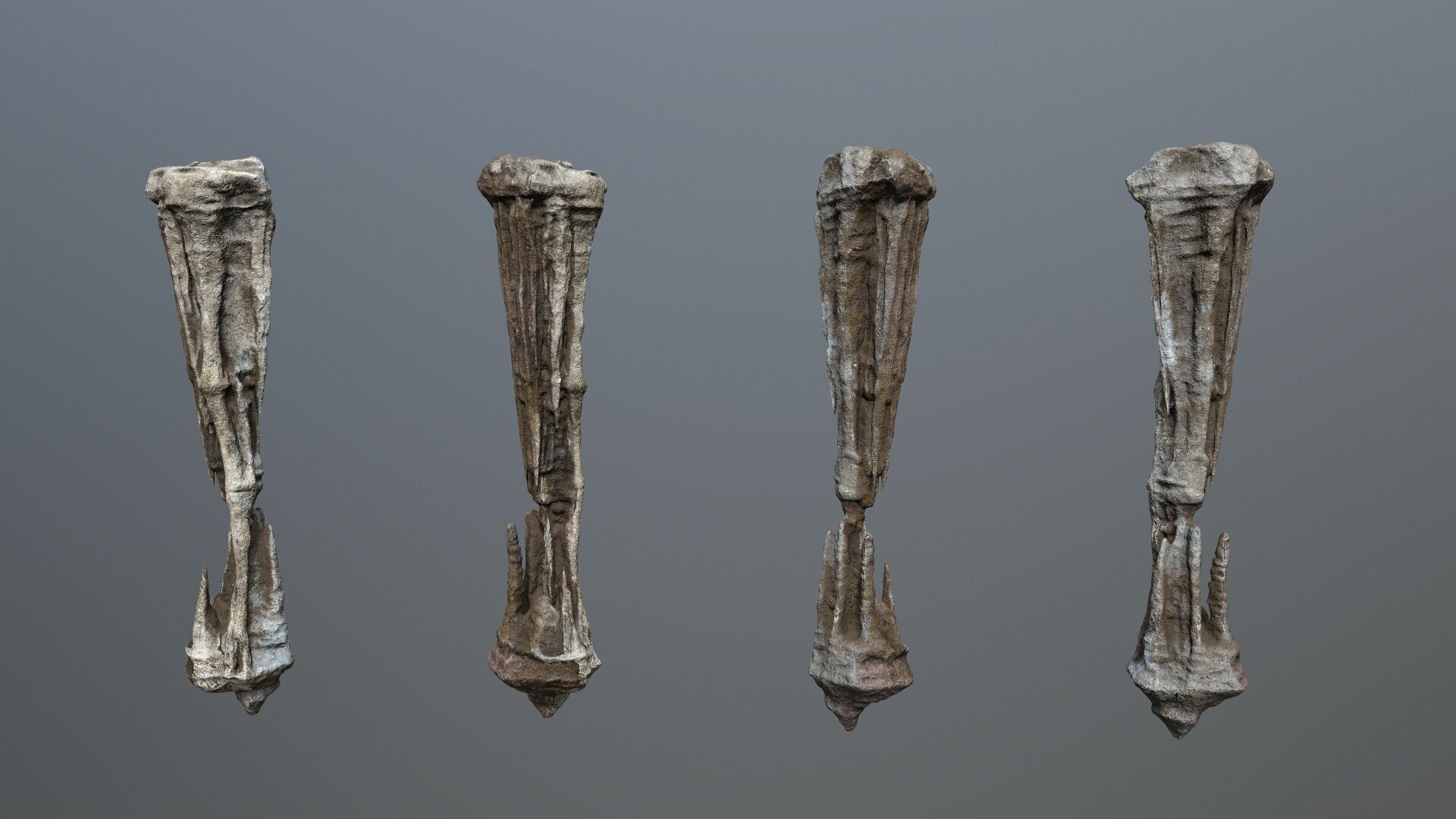 cave rocks Low-poly 3D model_9