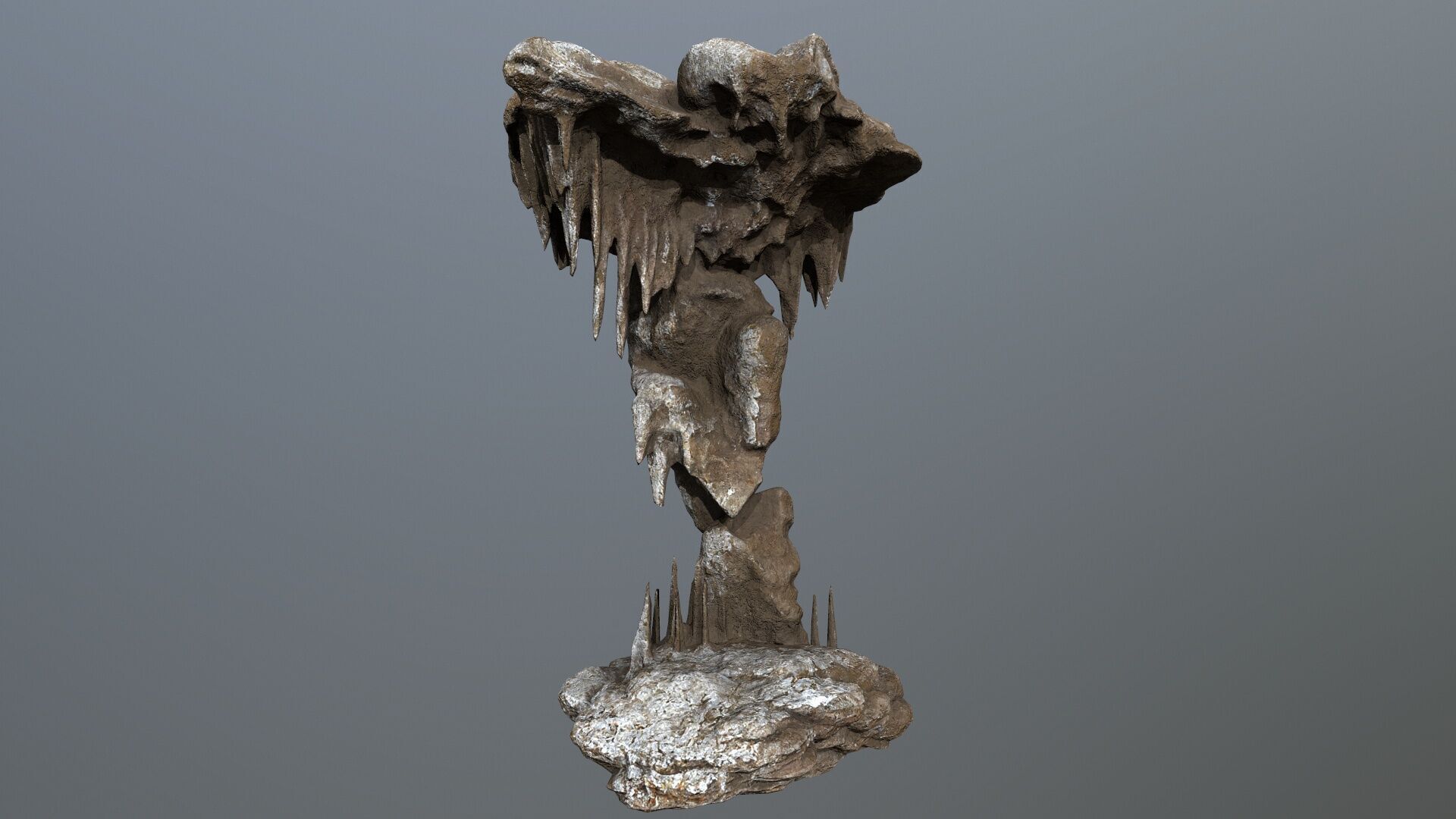 cave rocks Low-poly 3D model_13
