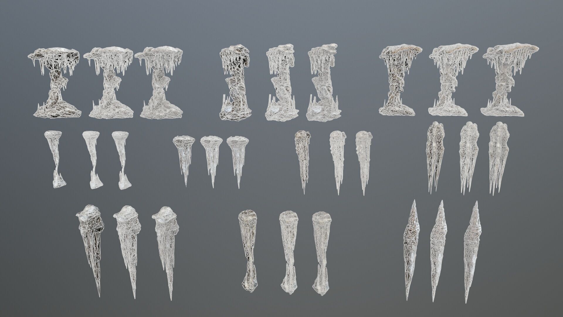 cave rocks Low-poly 3D model_22