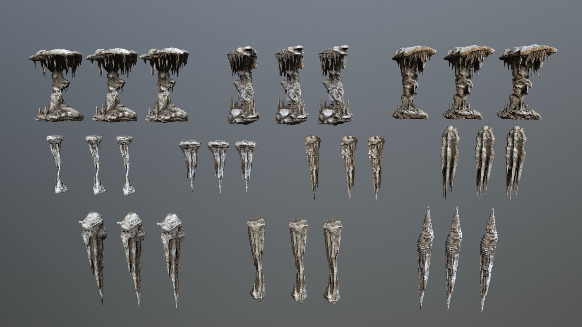 cave rocks Low-poly 3D model_21