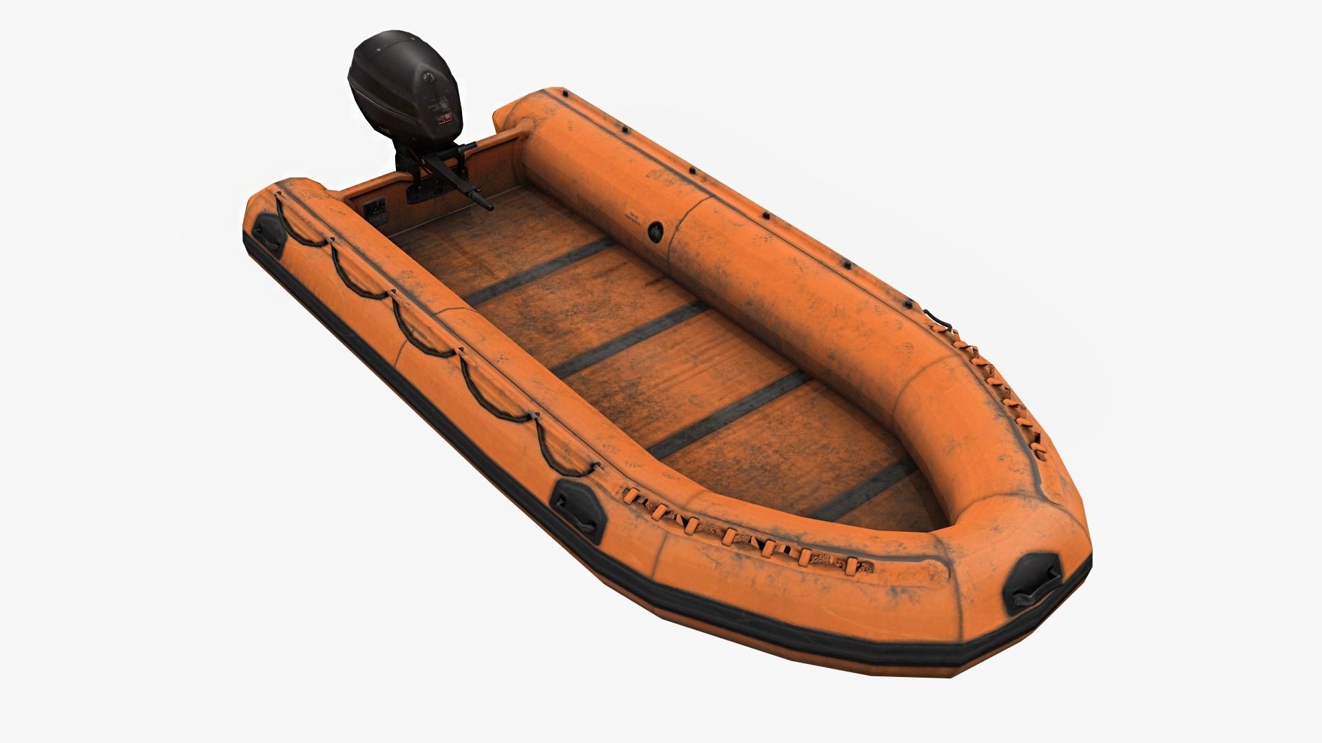 Inflatable Boat  Low-poly 3D model_0