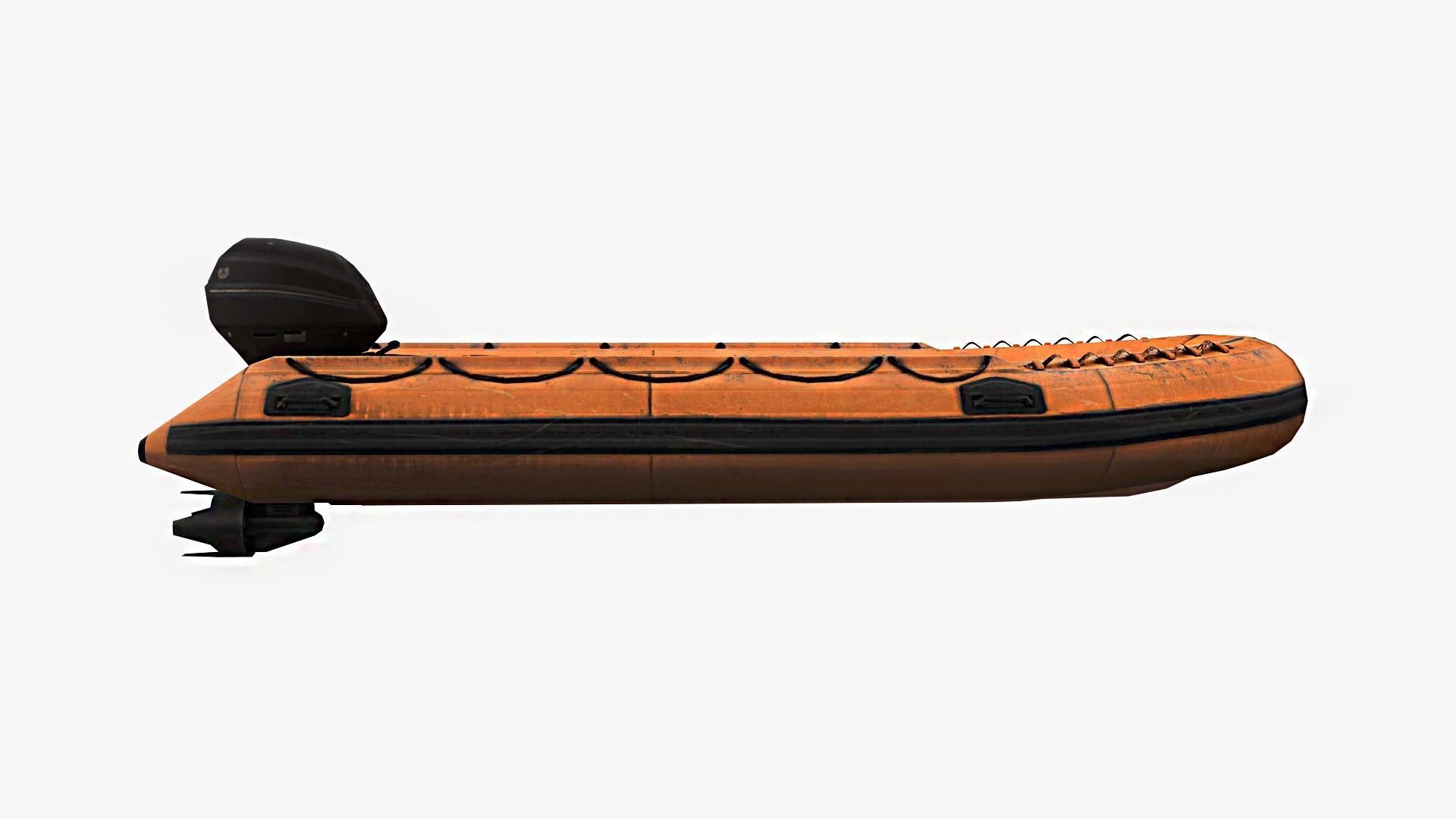 Inflatable Boat  Low-poly 3D model_1