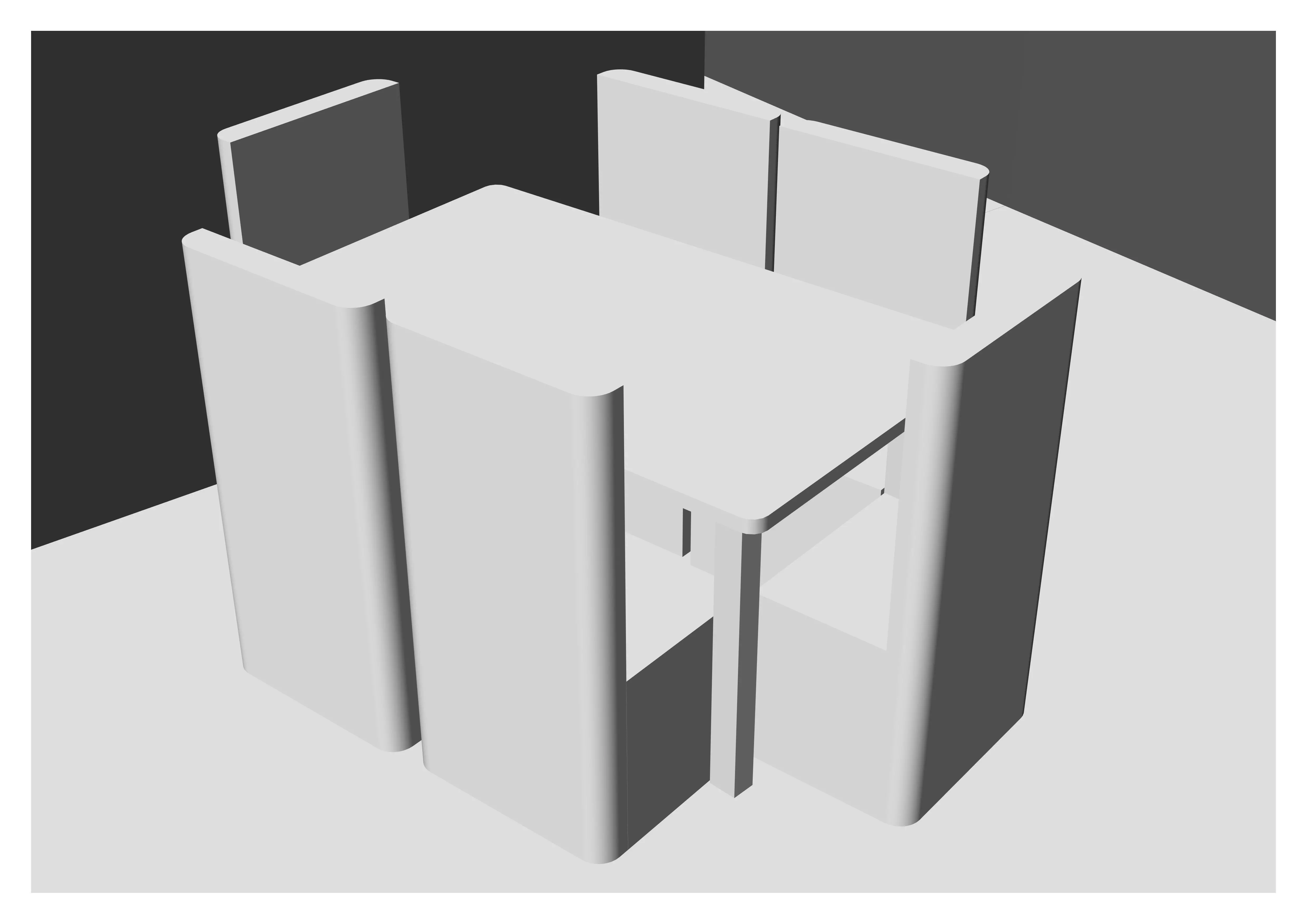 Simple dinning Free 3D model_0