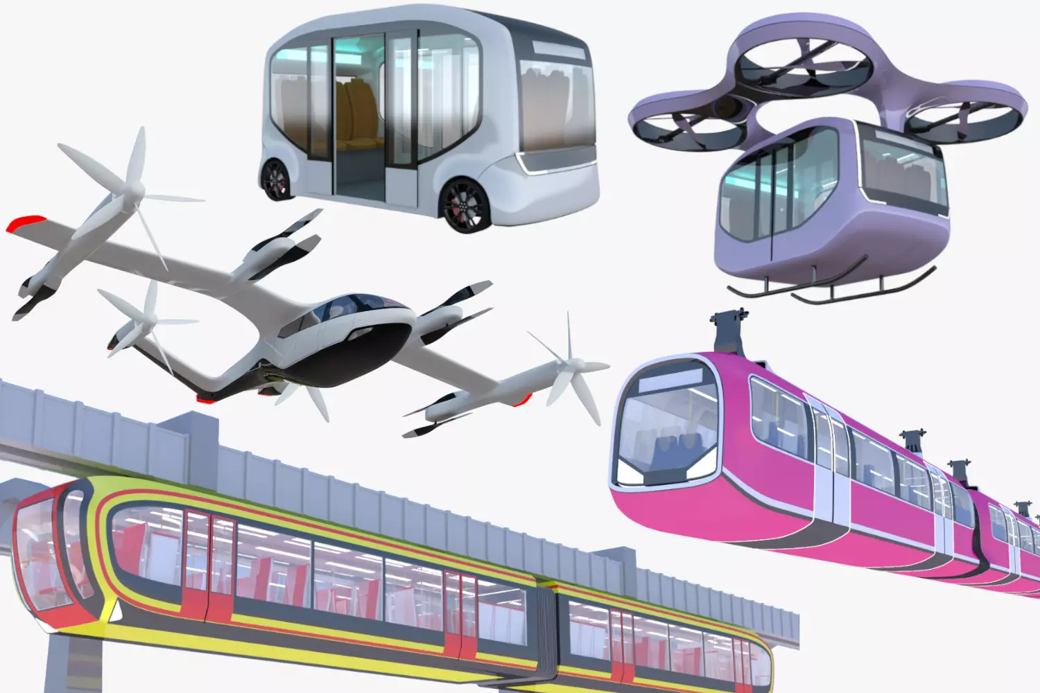 Public transport bundle III 3D Model Collection_0