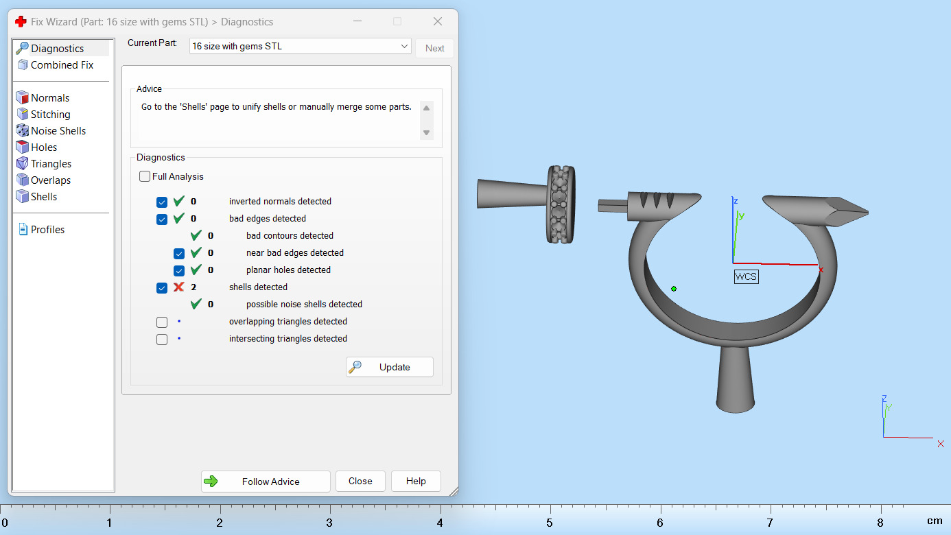Nail Ring In The Finger with gems 16 Size N102 3D print model_11