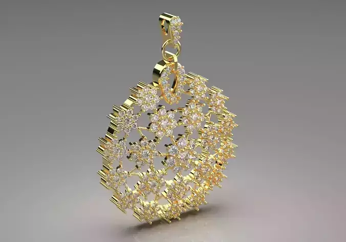 flower diamond jewelry pendant jp0223