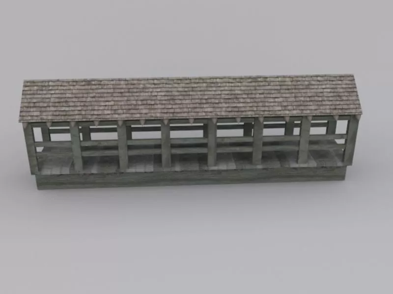 Medieval Footbridge Free 3D model