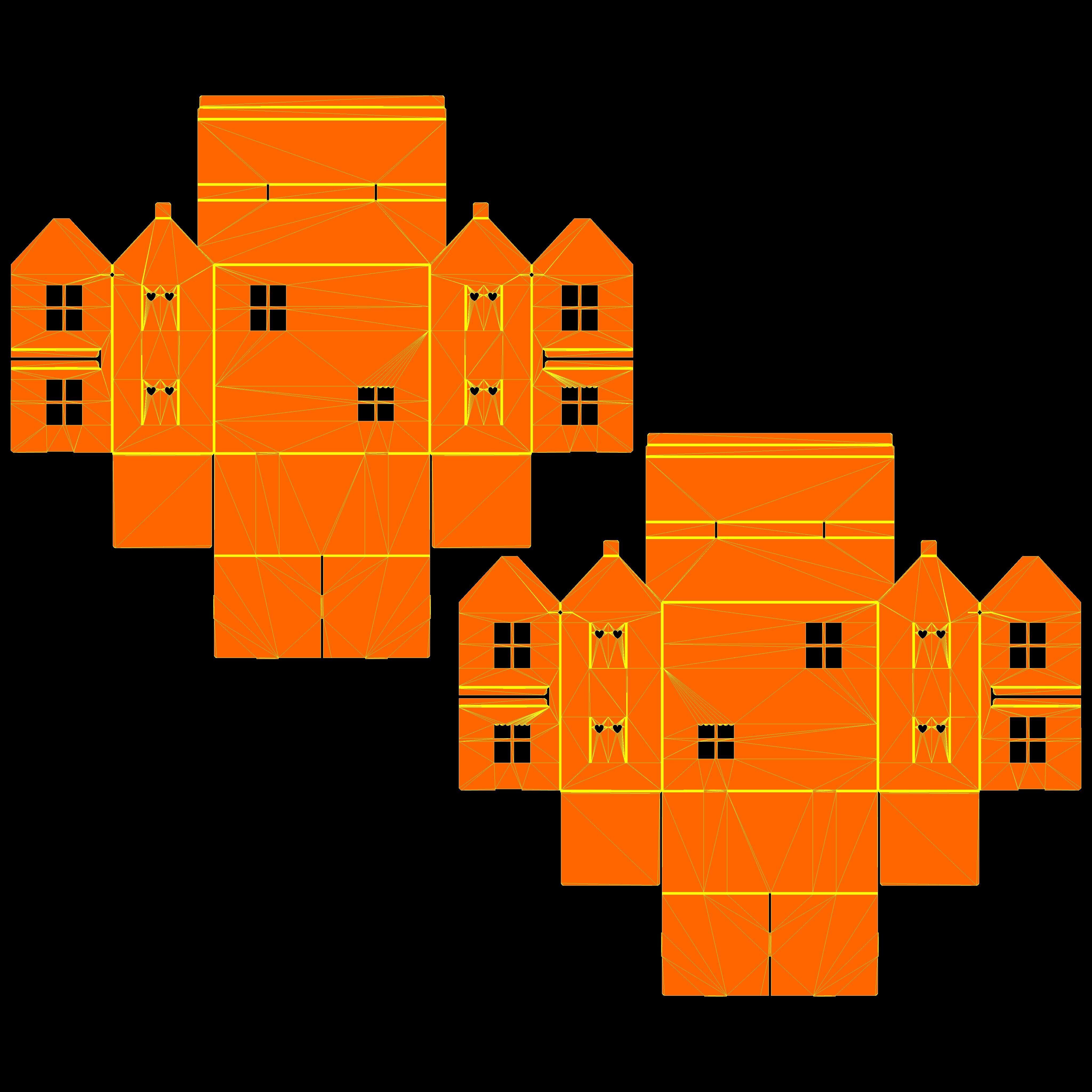 Handcrafted Cardboard House with Miniature Furniture Texture_16