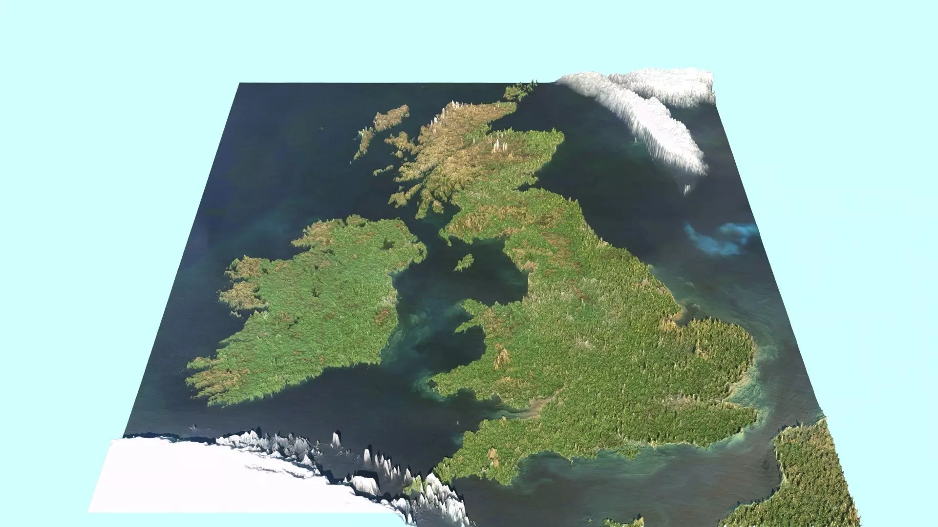 British Isles Map 3D model