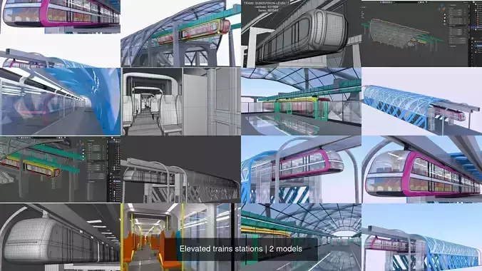 Elevated trains stations