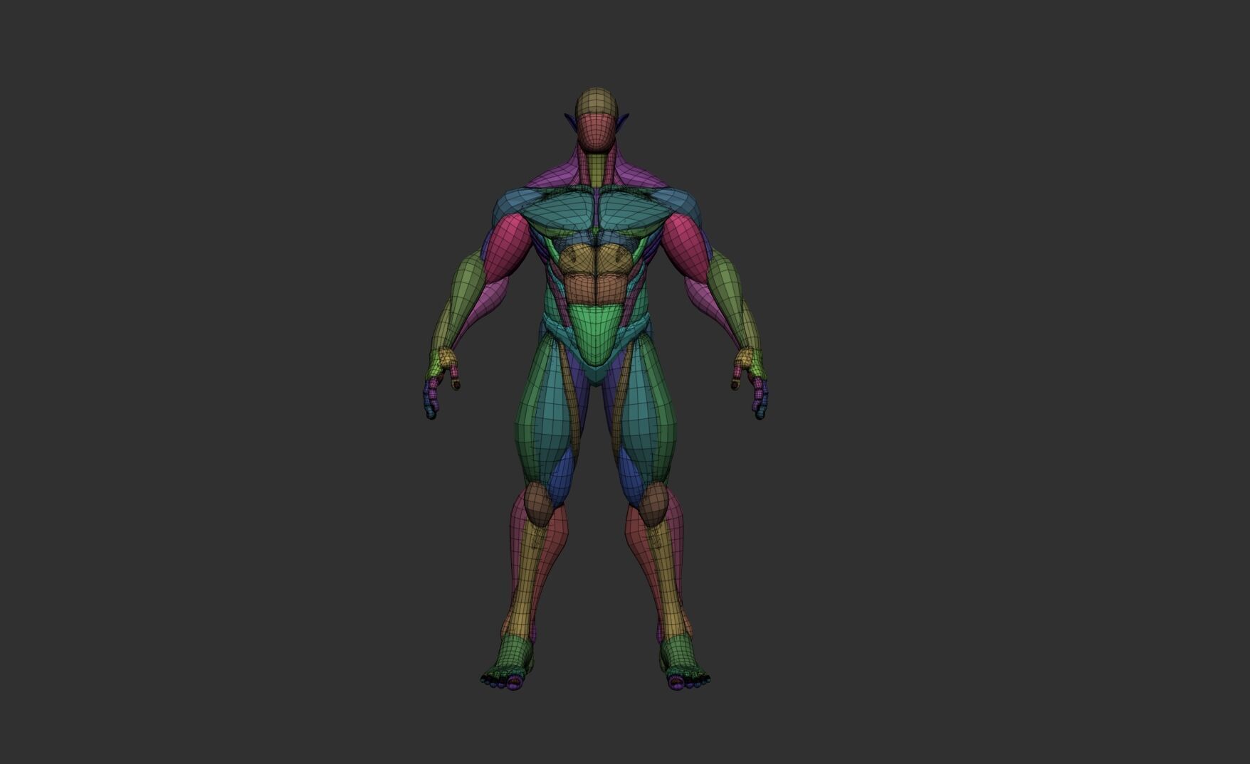 Male base body 3D model_10