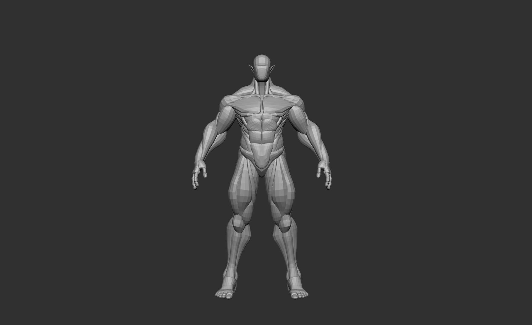 Male base body 3D model_6